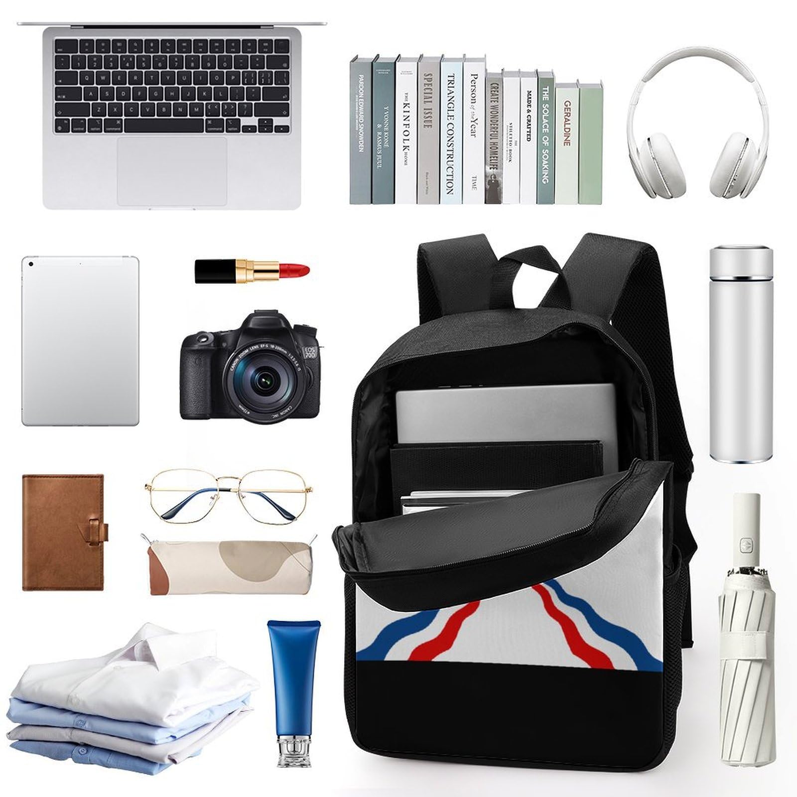 IOEDTHBJ 3D Printed Assyrian Flag Backpack - 17 Inch Laptop Backpack for Men & Women, Durable School & Travel Computer Bag - Perfect for College, Work & Outdoor Adventures