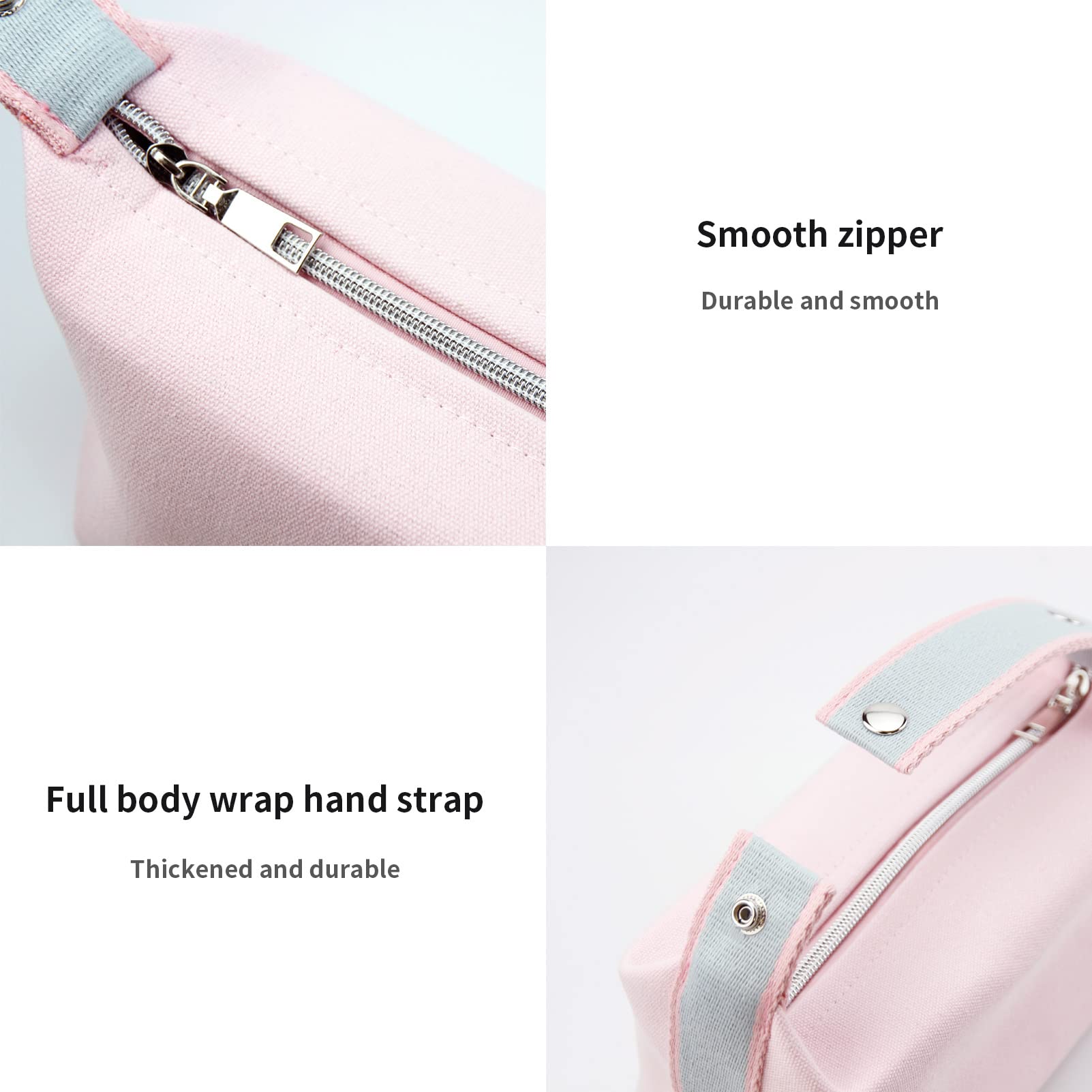 Stylish Waterproof Canvas Makeup Bag for Women - Travel Cosmetic Organizer with Multiple Pockets, Perfect for Toiletries & Beauty Essentials - Ideal for Travel, Gym, and Daily Use