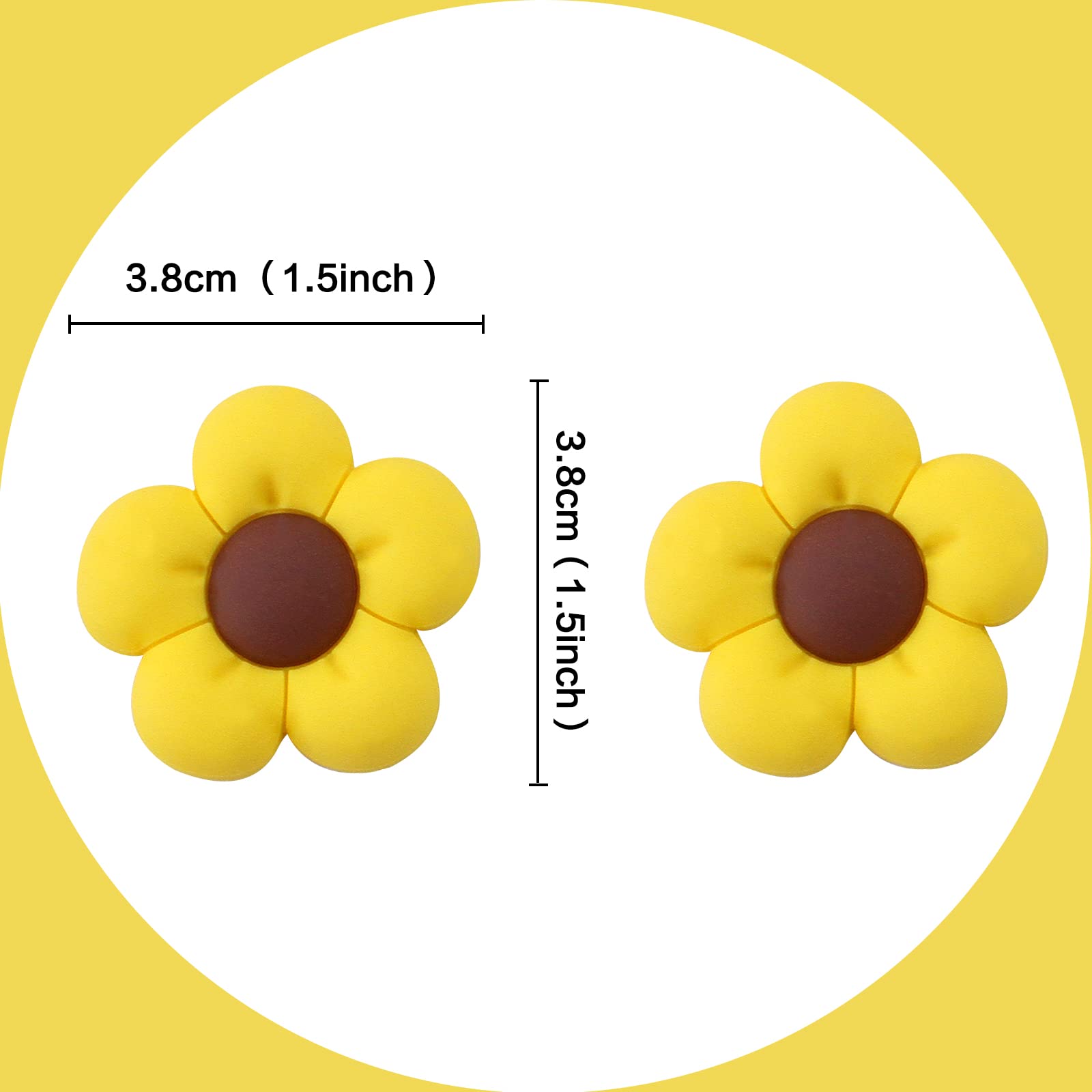 25 Pack Sunflower Cupcake Toppers - Floral Party Decorations for Birthday, Baby Shower & Wedding - Non-Edible Cake Decor Picks for Spring & Summer Events