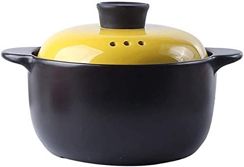 Healthy Ceramic Clay Pot for Cooking - Slow Cooker Soup, Stew & Casserole Pot with Colorful Lid - Perfect for Stovetop, Oven & Serving Dishes - Ideal for Soups, Hot Pots & Traditional Recipes
