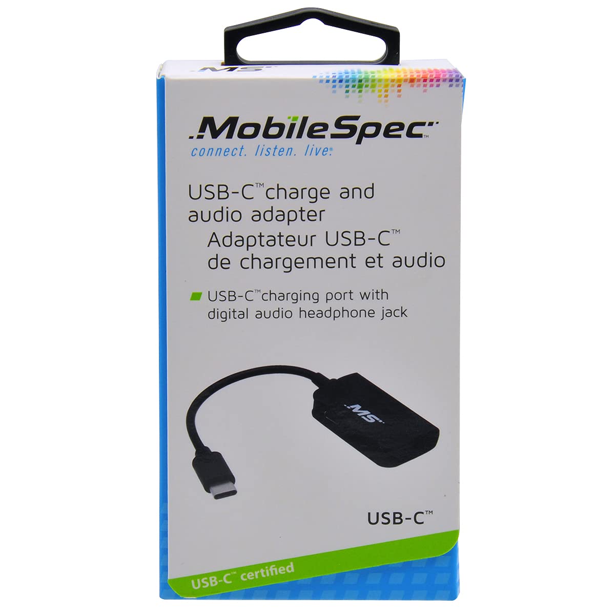 MobileSpec MBS05102 USB-C Charger & 3.5mm Audio Adapter - Fast Charging & Hi-Fi Sound for iPhone 15/14/13, MacBook, iPad Pro | Perfect for Travel, Office & Home Use