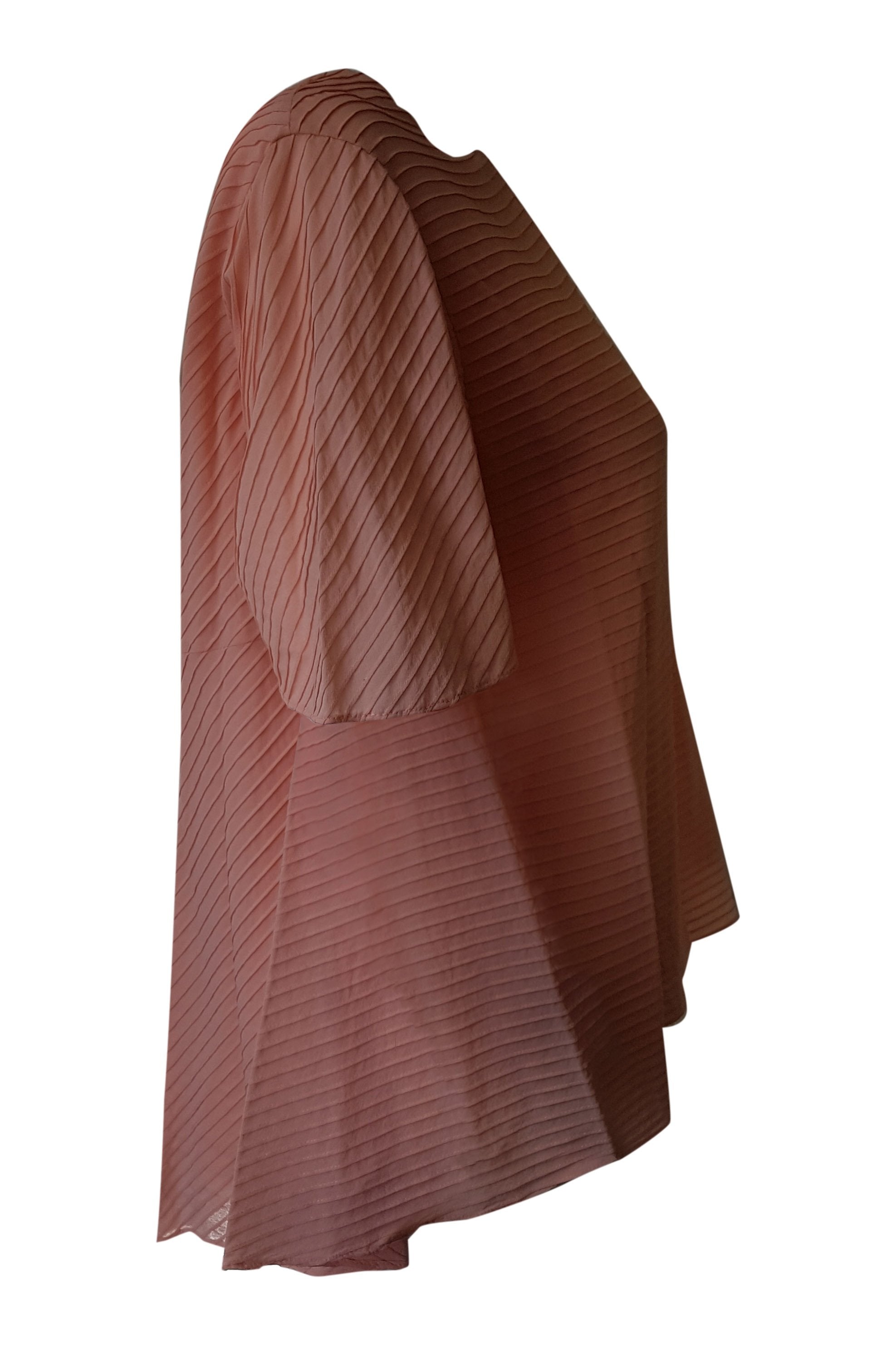 BALENCIAGA Women's Silk Blend Ballet Pink Pin Tuck Blouse Size 42 - Elegant Casual & Evening Wear for Women's Fashion