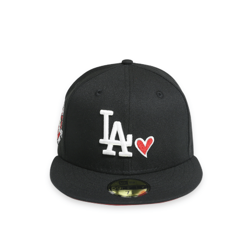 Los Angeles Dodgers 50th Anniversary Black 59FIFTY Fitted Hat for Men - Official MLB Baseball Cap for Sports Fans & Streetwear Fashion