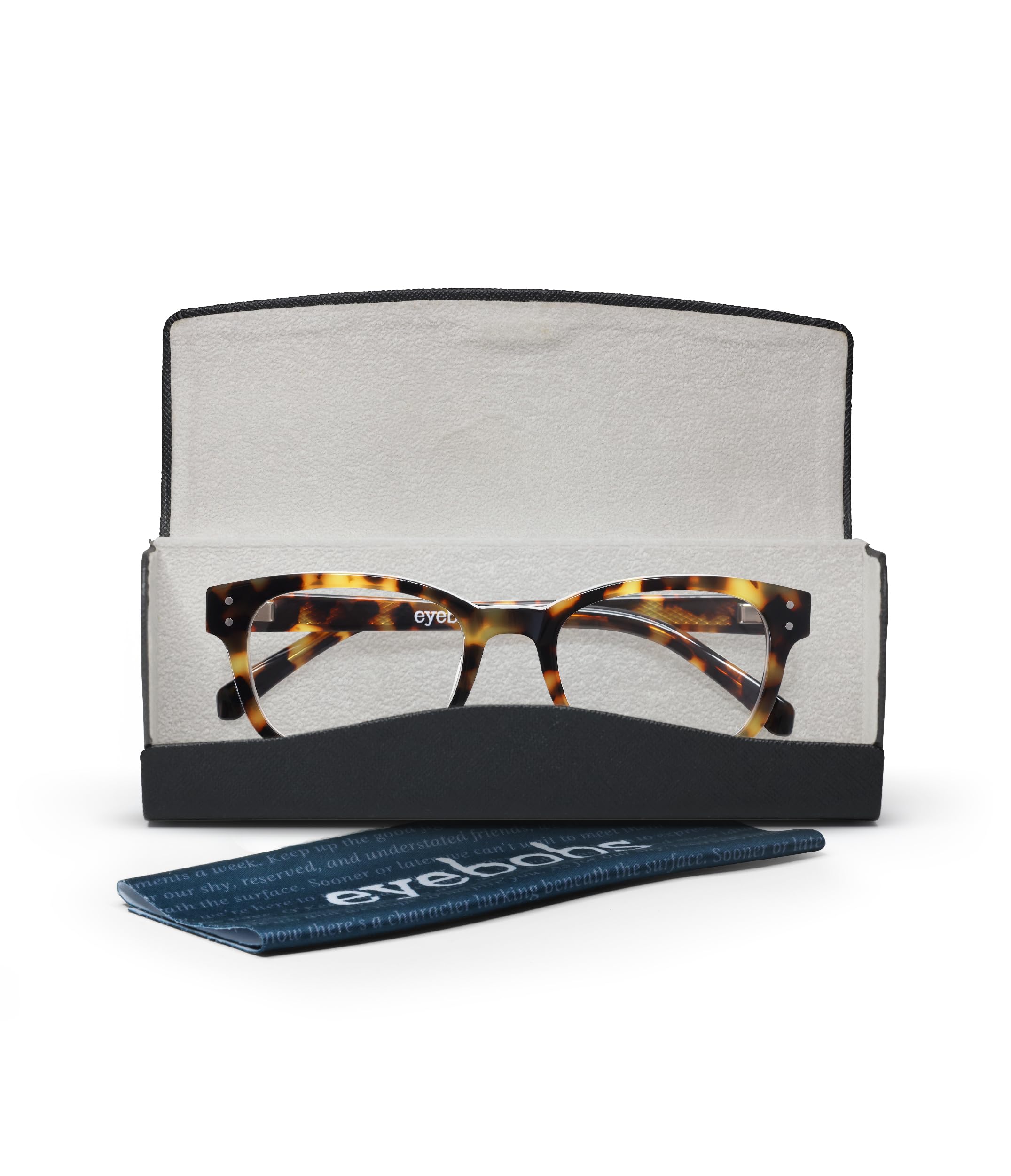 eyebobs Biff Unisex Blue Light Blocking Reading Glasses for Men & Women | Square Frame Computer Glasses for Screen Time & Digital Eye Strain Relief