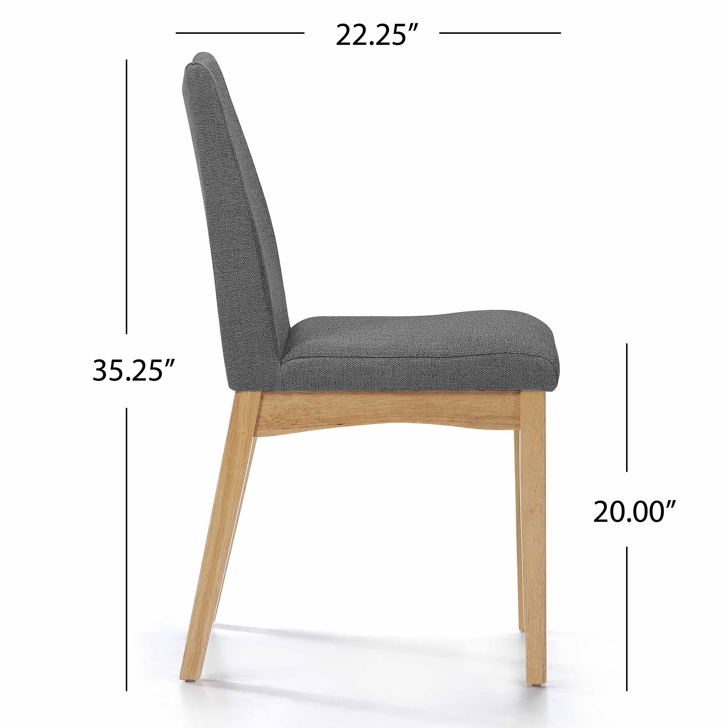 Modern Dining Chairs Set of 2 - Comfortable Kitchen Chairs with Padded Seat - Perfect for Dining Room, Kitchen, Breakfast Nook & Small Spaces
