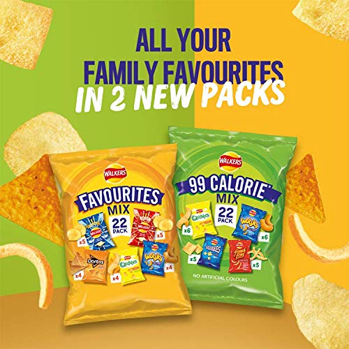 Walkers Crisps Variety Pack - 44 Count | Assorted Flavors Snacks for Parties, Picnics & Office Snacking | Bulk British Crisps for Sharing