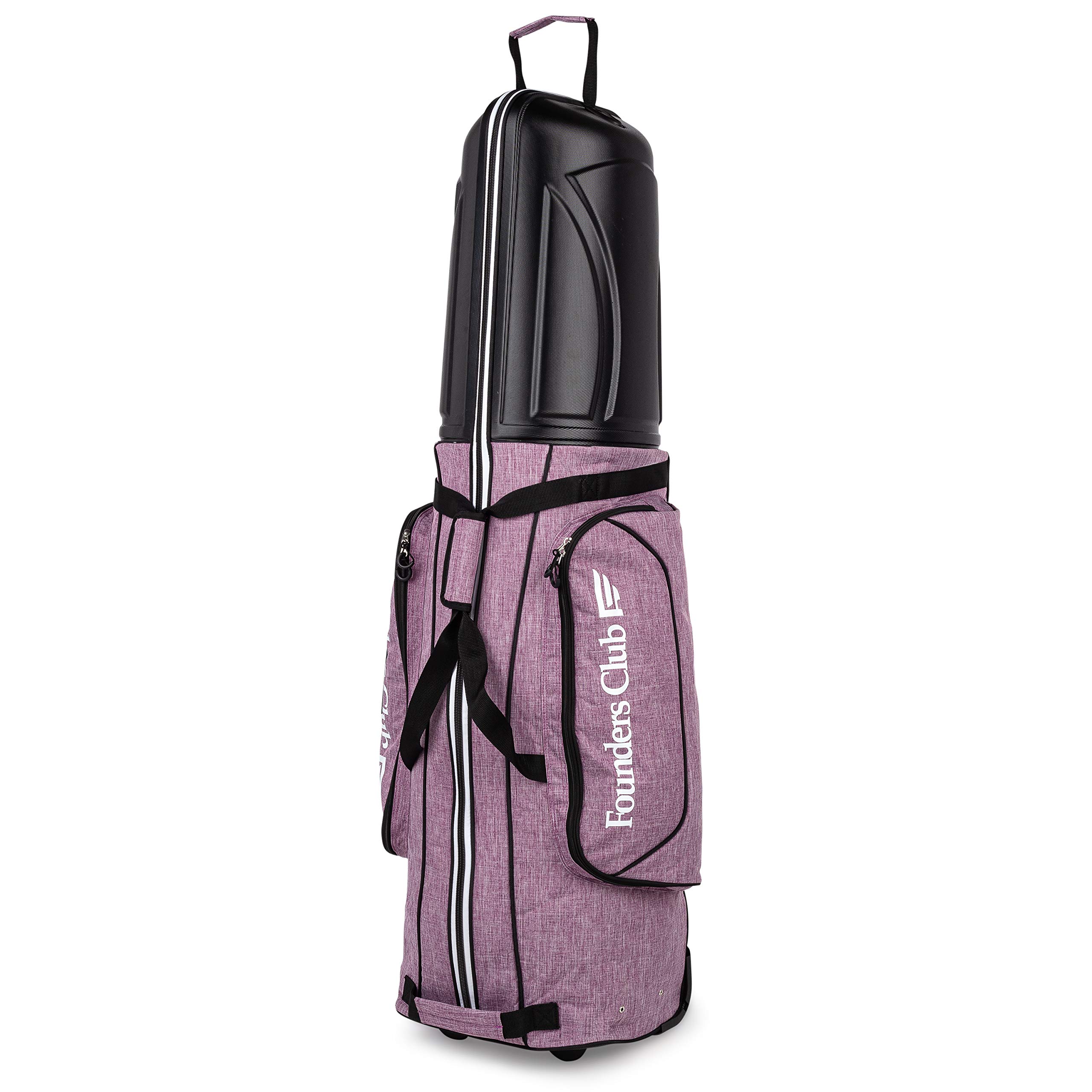 Founders Club Golf Travel Cover Luggage - ABS Hard Shell Top Travel Bag for Golf Clubs | Durable Protection for Airline & Road Trips | Perfect for Golf Vacations & Tournaments