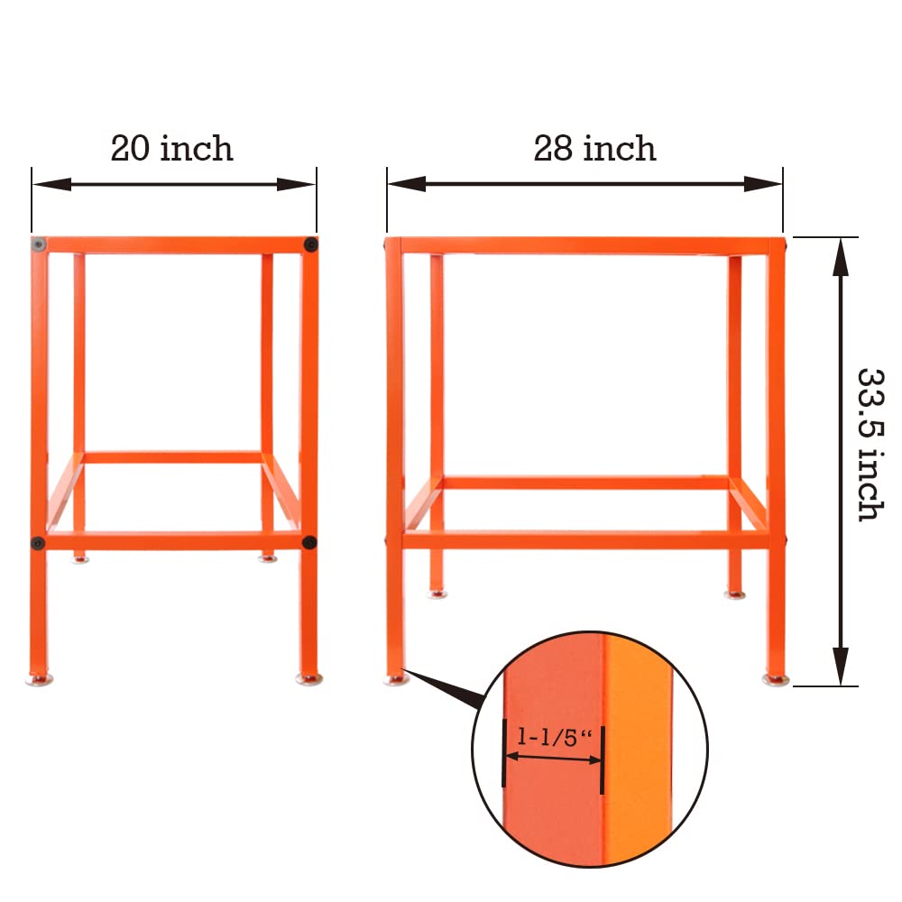 O'SKOOL Heavy Duty Router Table Stand with Adjustable Levelers - Stable Steel Base for Woodworking & DIY Projects - Perfect for Workshops, Garages, and Home Improvement