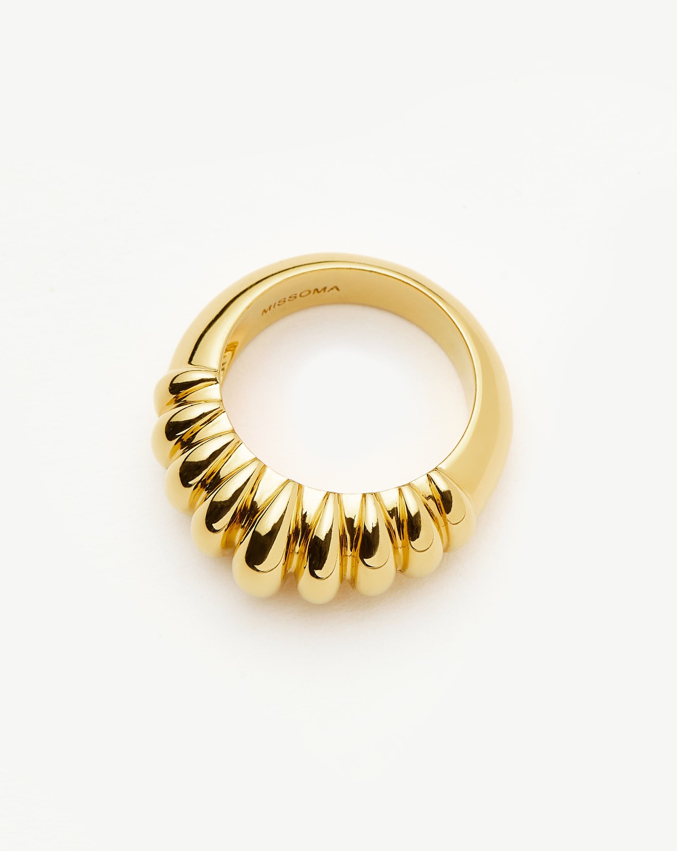 18k Gold Plated Claw Ridge Ring for Women - Elegant Stackable Band Jewelry Gift for Anniversary, Valentine's Day & Everyday Wear