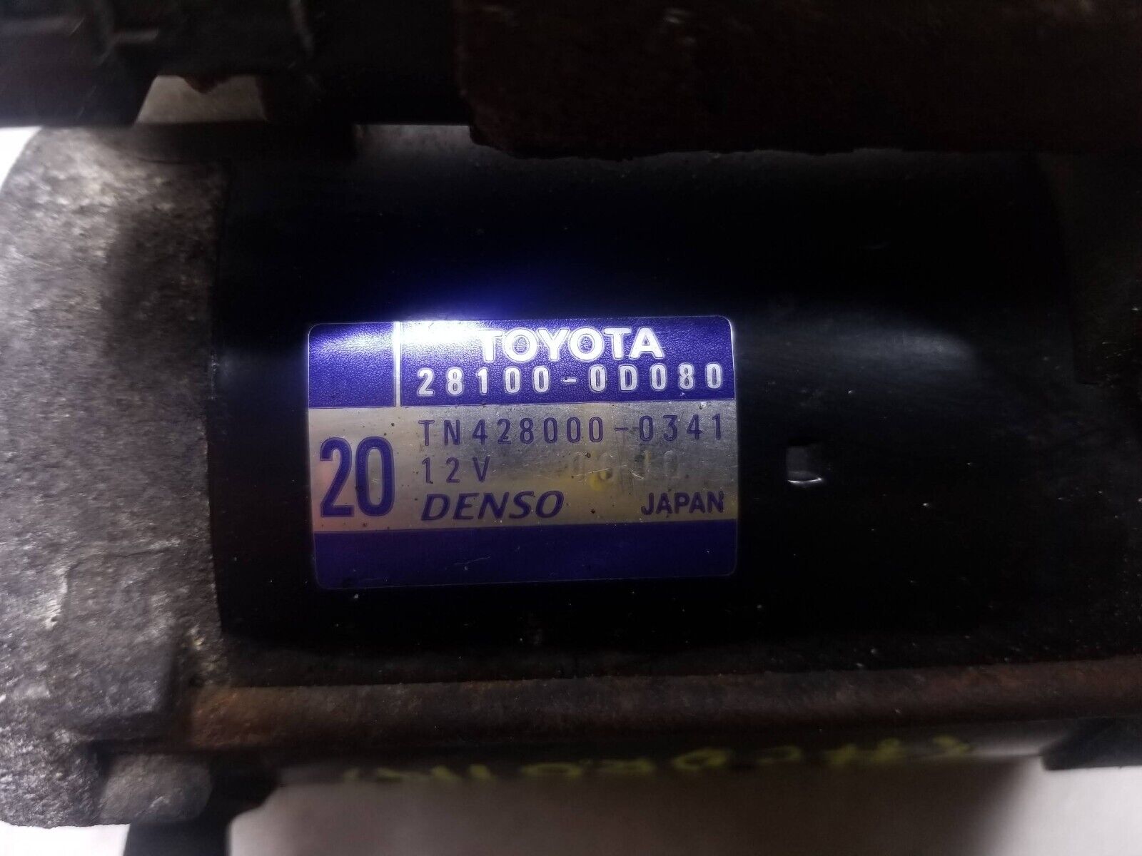 2003-2008 Toyota Matrix Starter Motor OEM 28100-0D080 - Replacement for Engine Starting Issues | Perfect for DIY Auto Repair & Maintenance