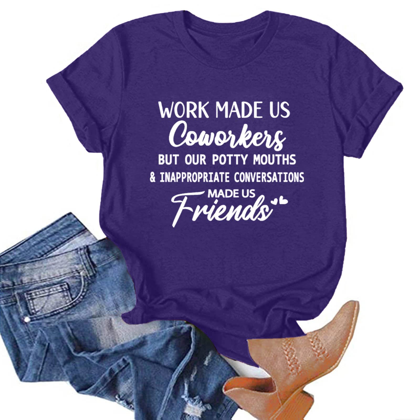 Women's Summer Ruched Short Sleeve Blouse - Crewneck Business Casual Oversized T-Shirt with Flattering Print | Soft Polyester Comfort Top for Work & Weekend Wear