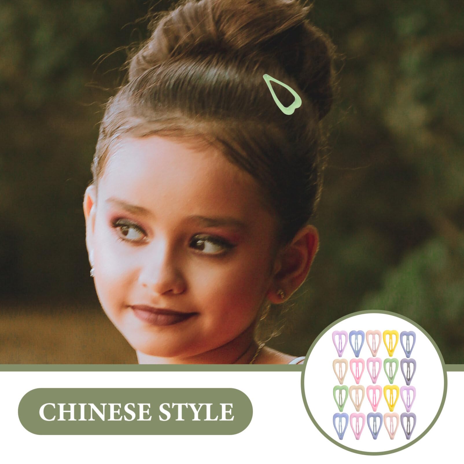 EXCLUZO 20Pcs No Metal Snap Hair Barrettes for Girls - Cute Candy Color Hair Clips for Toddlers, Kids, Teens & Women | Perfect for School, Parties & Daily Hair Styling