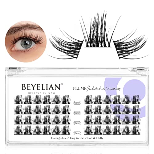 BEYELIAN DIY Eyelash Extension Kit - 48 Cluster Lashes, Individual False Eyelashes for Natural Look, Reusable Glue, Black Super Thin Band (Style 5, 0.07mm, 10mm) | Perfect for Daily Wear, Special Occasions & Professional Makeup Artists