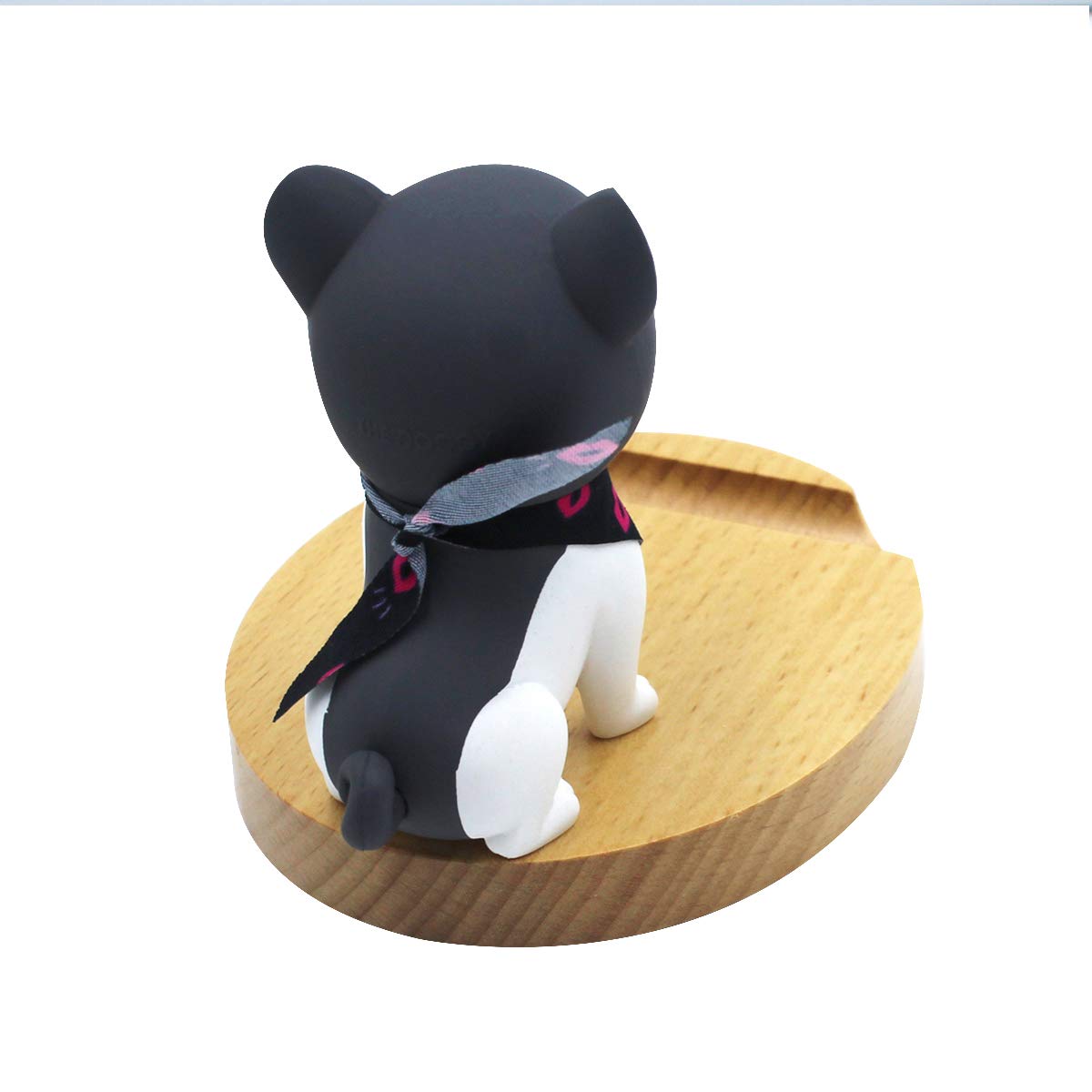 Wooden Cute Dog Phone Stand - Adjustable Cell Phone Holder for Desk, Perfect for iPhone & Android - Ideal for Home, Office, and Gift Giving