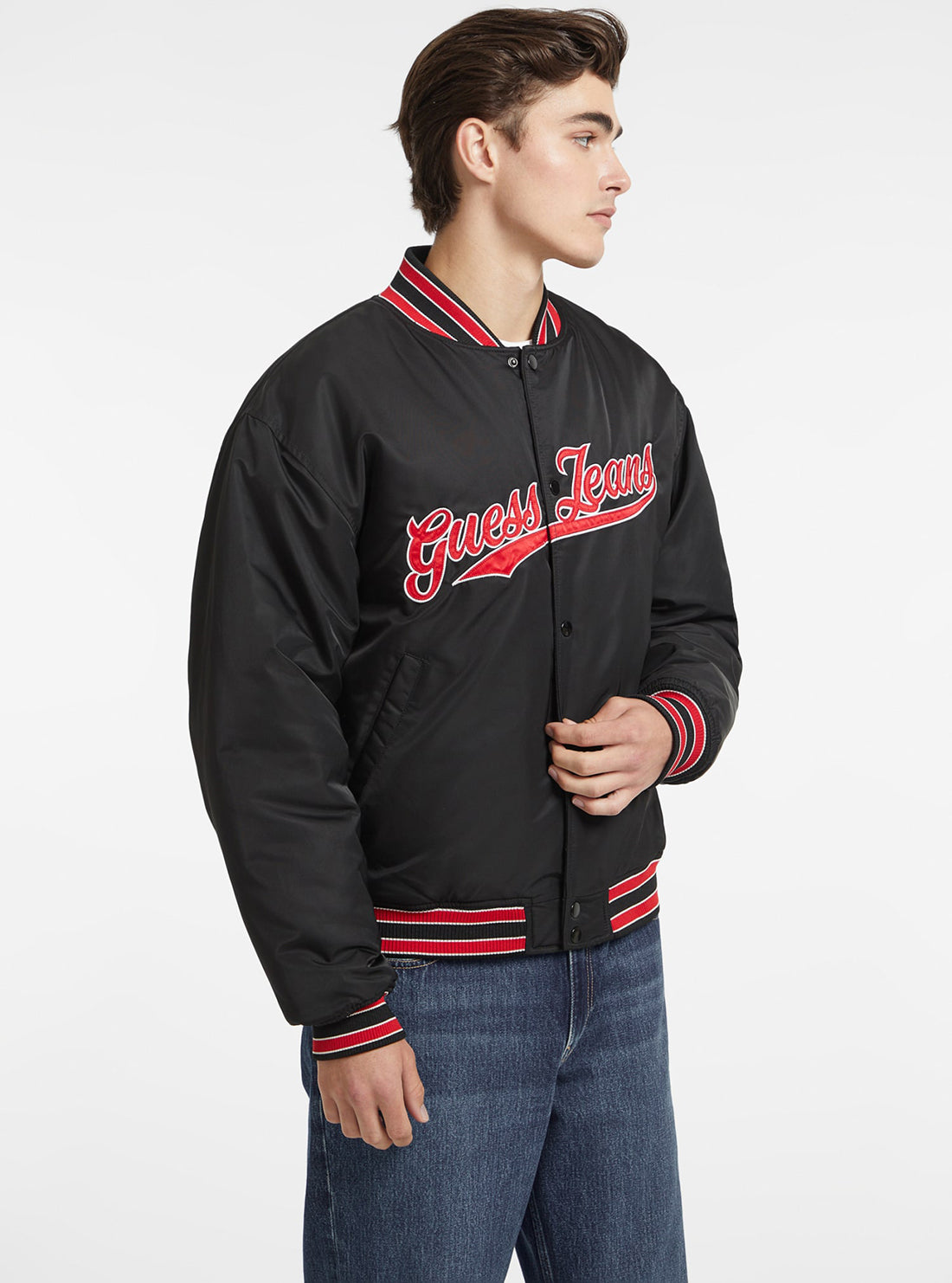 Guess Women's Black Bomber Jacket - Stylish Faux Leather Moto Jacket for Casual Outfits & Night Out | Perfect for Fall & Winter Fashion