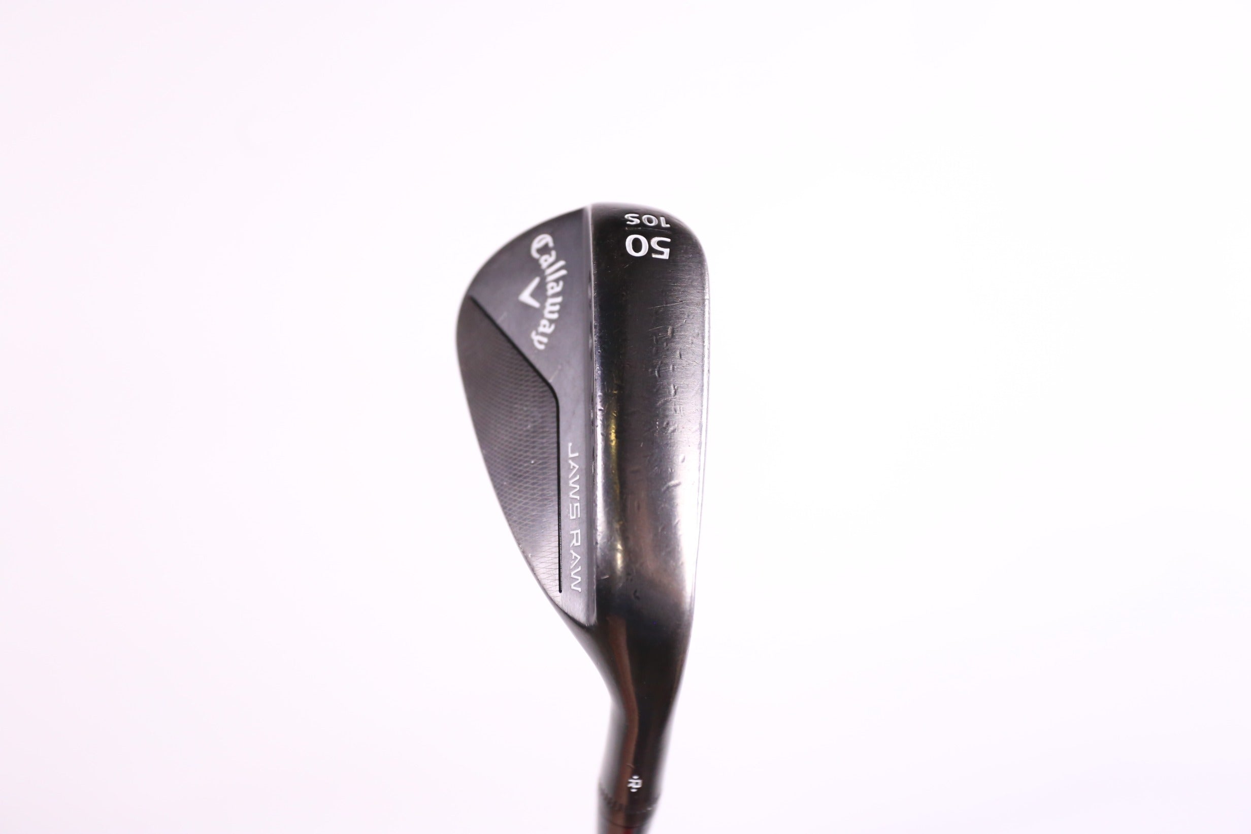Used Callaway JAWS Raw Black Plasma Gap Wedge 50° Stiff Flex Right Handed - Perfect for Golfers Seeking Precision Shots Around the Green