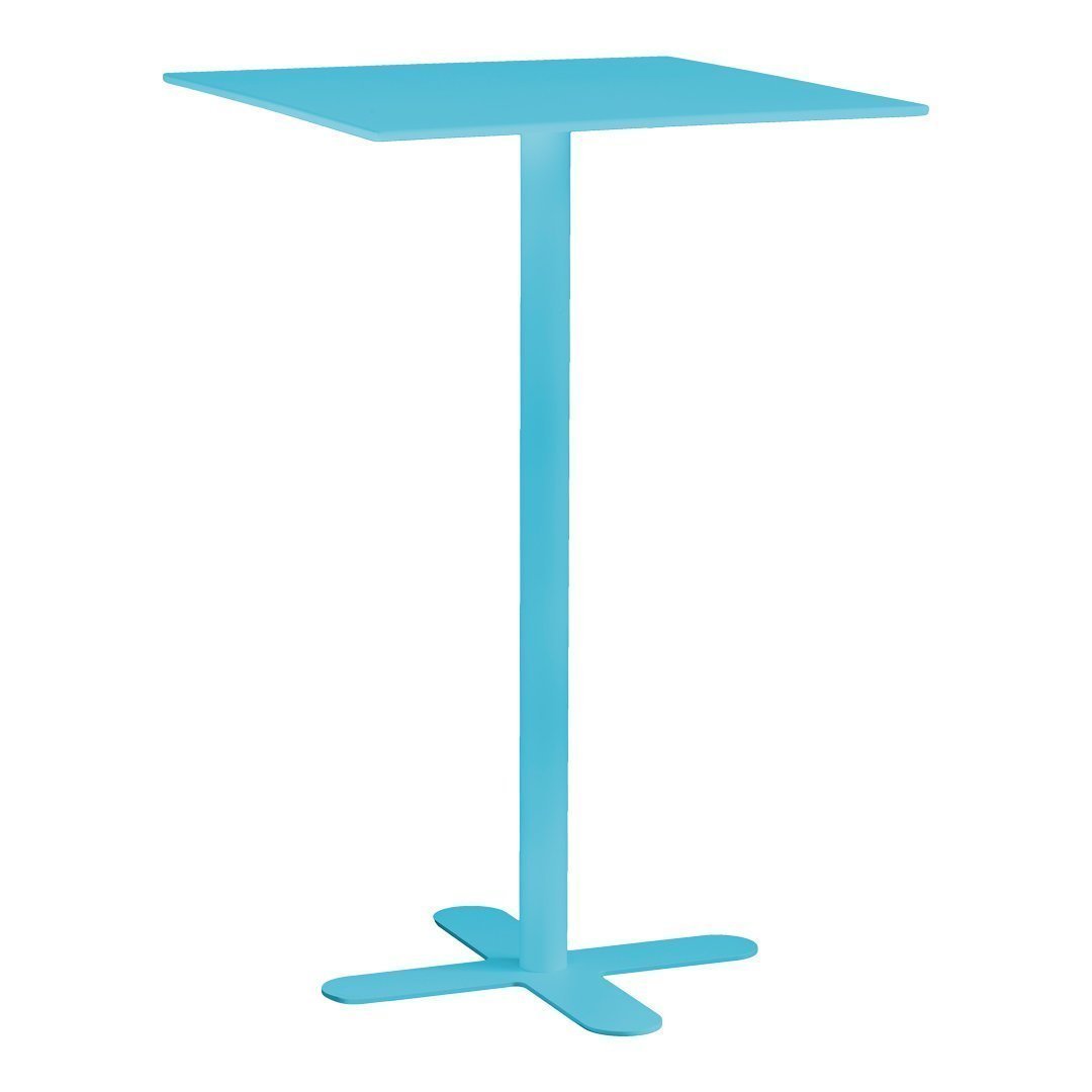 Antibes Square Bar Table - 36 Inch Modern Kitchen Island Table with Stainless Steel Base for Dining, Entertaining & Small Space Decor
