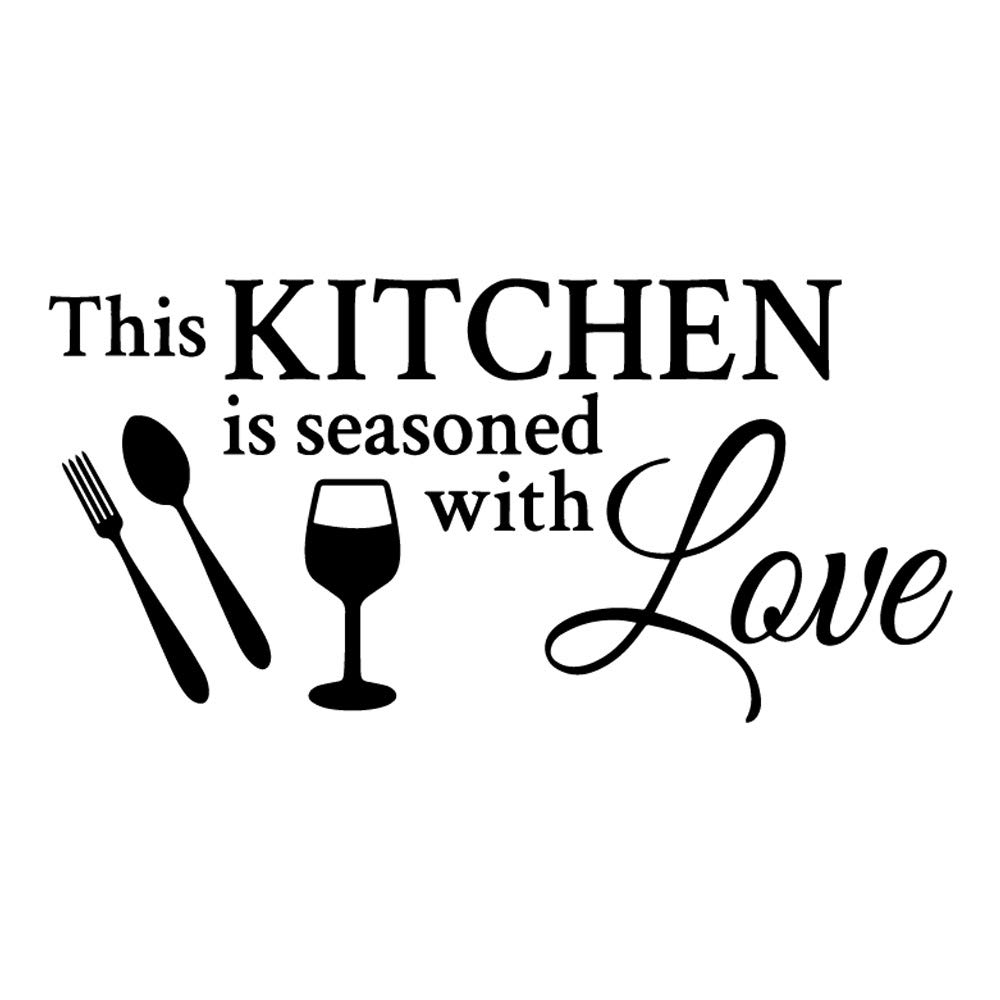 Love-Themed Vinyl Wall Decal for Kitchen Decor - Perfect for Home, Dorm & Office - Easy Peel & Stick Art Letters for DIY Wall Art