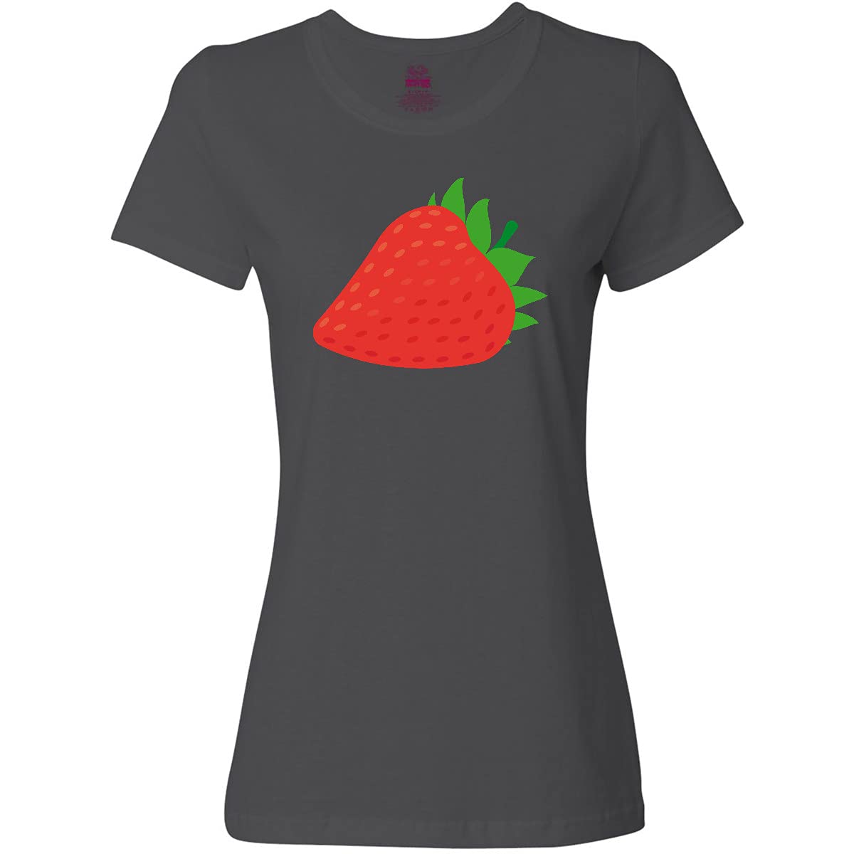 Inktastic Strawberry Fruit Women's T-Shirt - Cute Summer Graphic Tee for Casual Wear, Outfits & Gifts | Soft Cotton Comfort Fit T-Shirt for Women & Girls