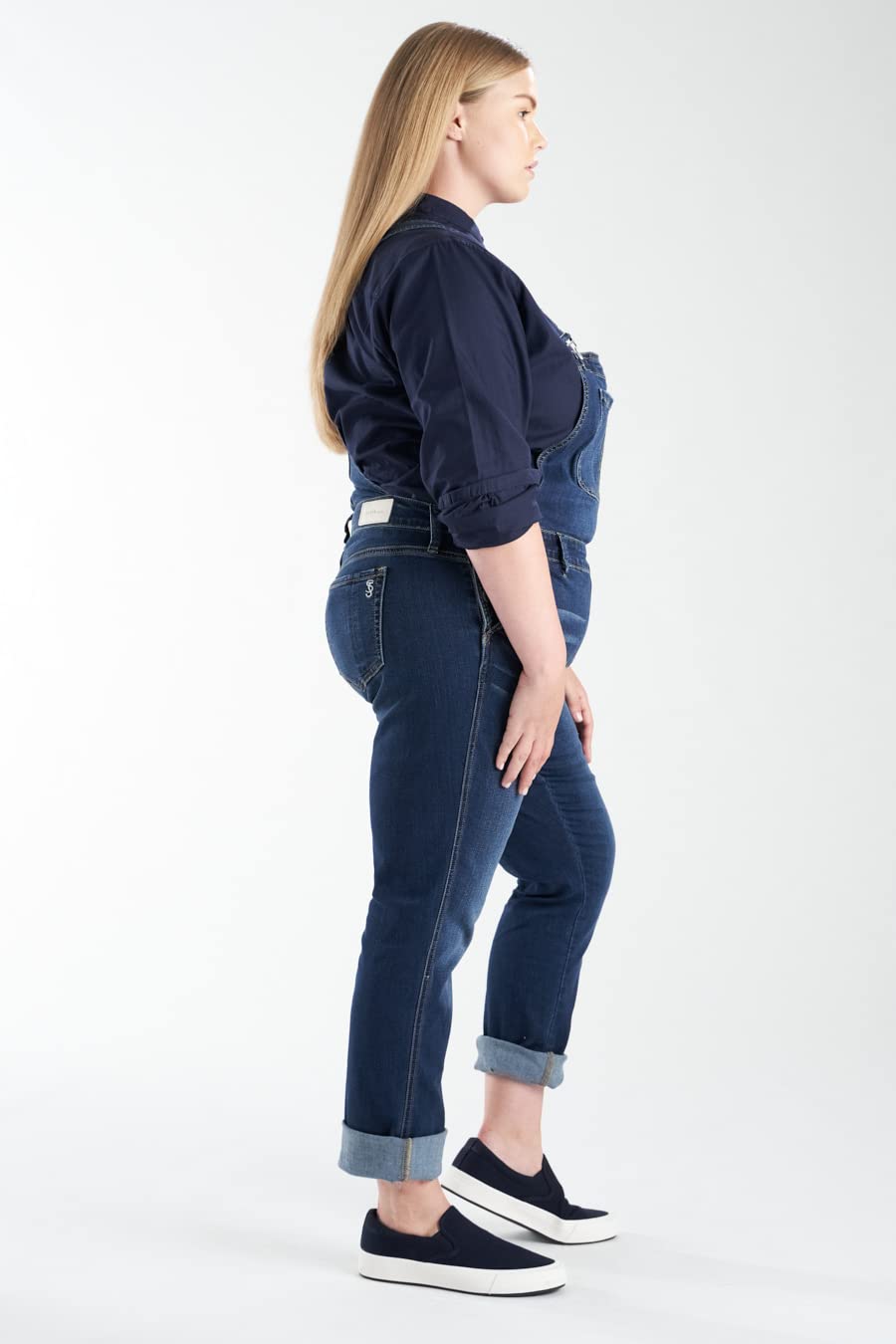 SLINK Women's Plus Size Stretch Denim Overalls - Comfortable & Flattering Fit for Curvy Figures | Perfect for Casual Wear, Work & Outdoor Activities