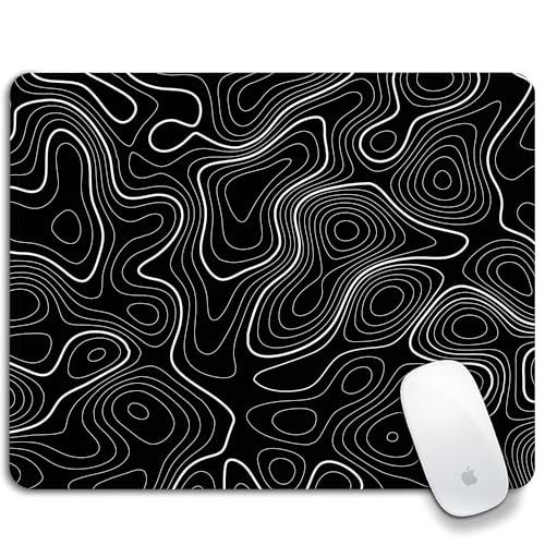 black topographic map