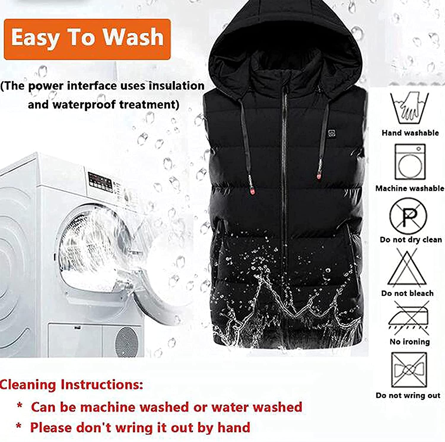 Electric Heated Vest for Men & Women - USB Rechargeable Winter Jacket with 3 Heat Settings, Smart Body Warmer Gilet Coat for Outdoor Activities, Hiking, Camping & Cold Weather Commuting