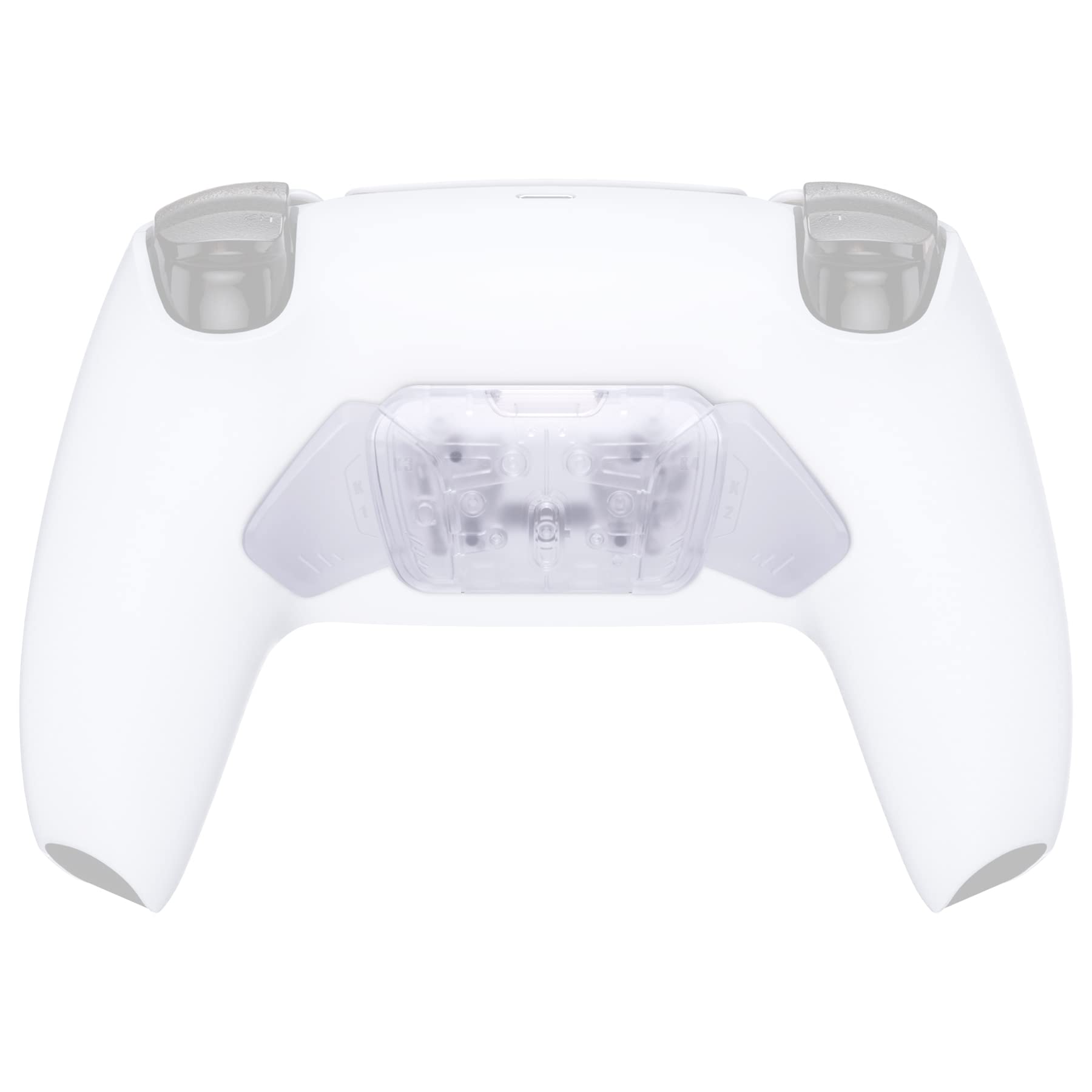 eXtremeRate K1 K2 K3 K4 Back Button Replacement for PS5 Controller - Transparent Back Buttons for Rise4 Remap Kit (No Remap Board/Cables/Case) - Perfect for Gaming, Streaming & Competitive Play