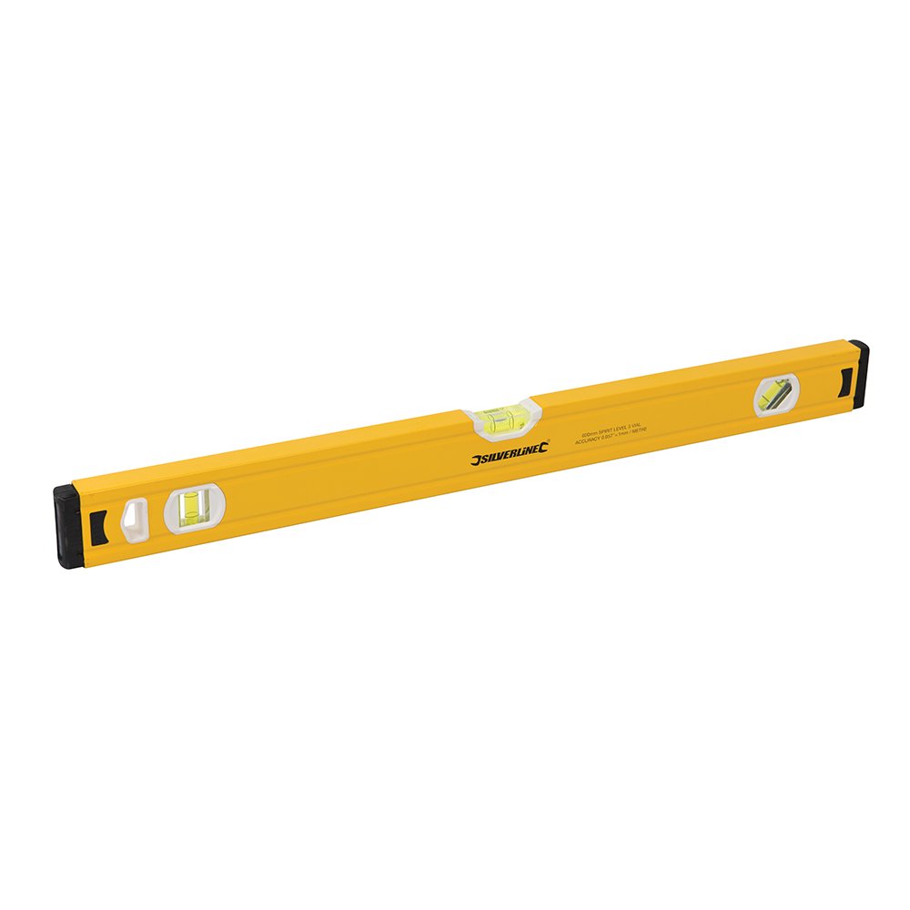 600mm Aluminum Spirit Level - High Precision Bubble Level Tool for Carpentry, Masonry & DIY Projects - Perfect for Wall Mounting, Shelving & Construction Work