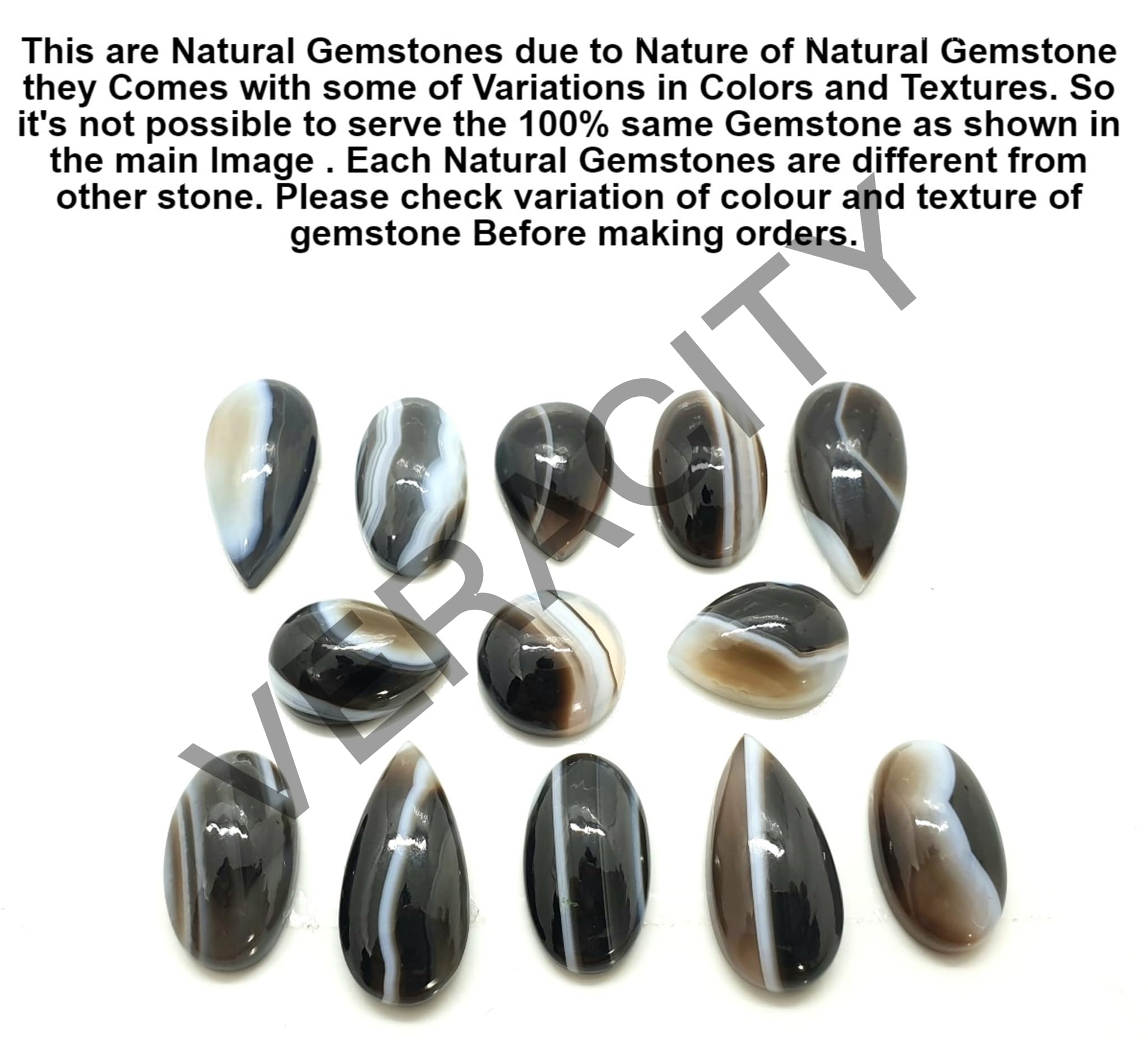 Veracity Jewelry 925 Sterling Silver Black Banded Agate Rings for Women - Natural Black White Gemstone Healing Meditation Jewelry - Handmade Spiritual Jewelry Gift for Yoga, Reiki & Energy Healing - VSR-523