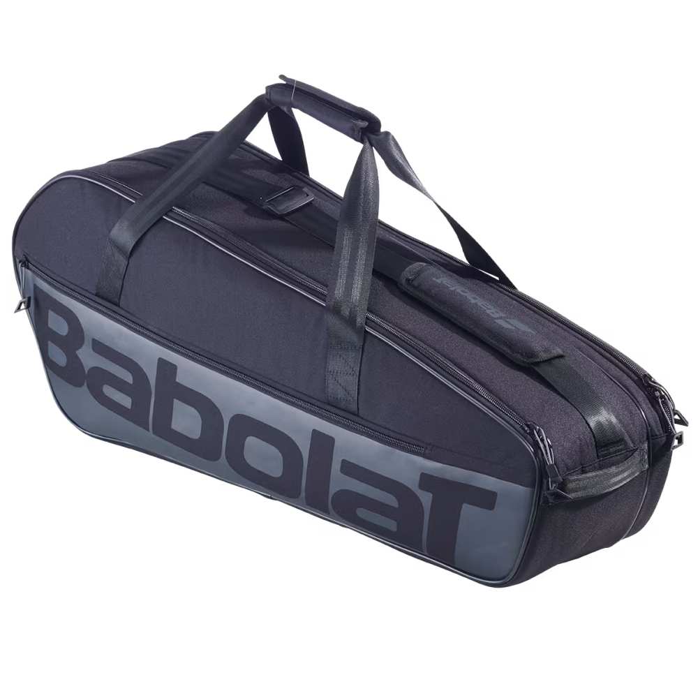 Babolat Evo Court M 6 Pack Tennis Racquet Bag - Black | Premium Tennis Gear for Men | Perfect for Club Matches, Tournaments & Court Practice Sessions