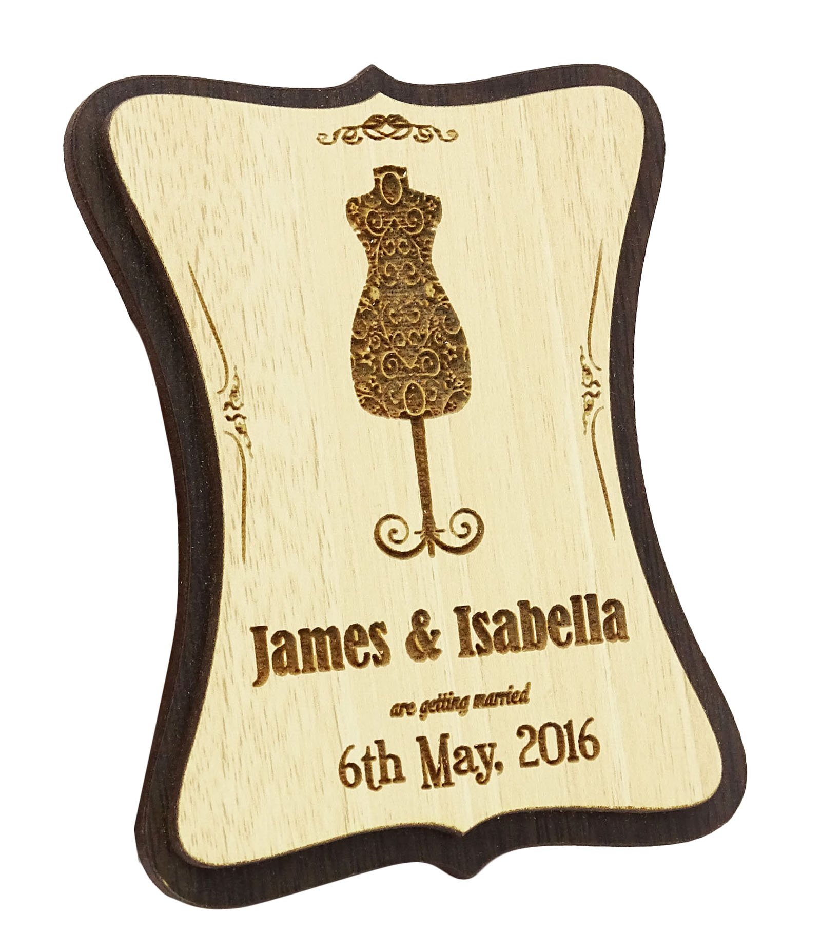 Custom Engraved Wooden Save The Date Magnets - Rustic Wedding Announcements - Personalized Wedding Invitations & Bridal Shower Favors - Perfect for DIY Wedding Decor & Save The Date Cards