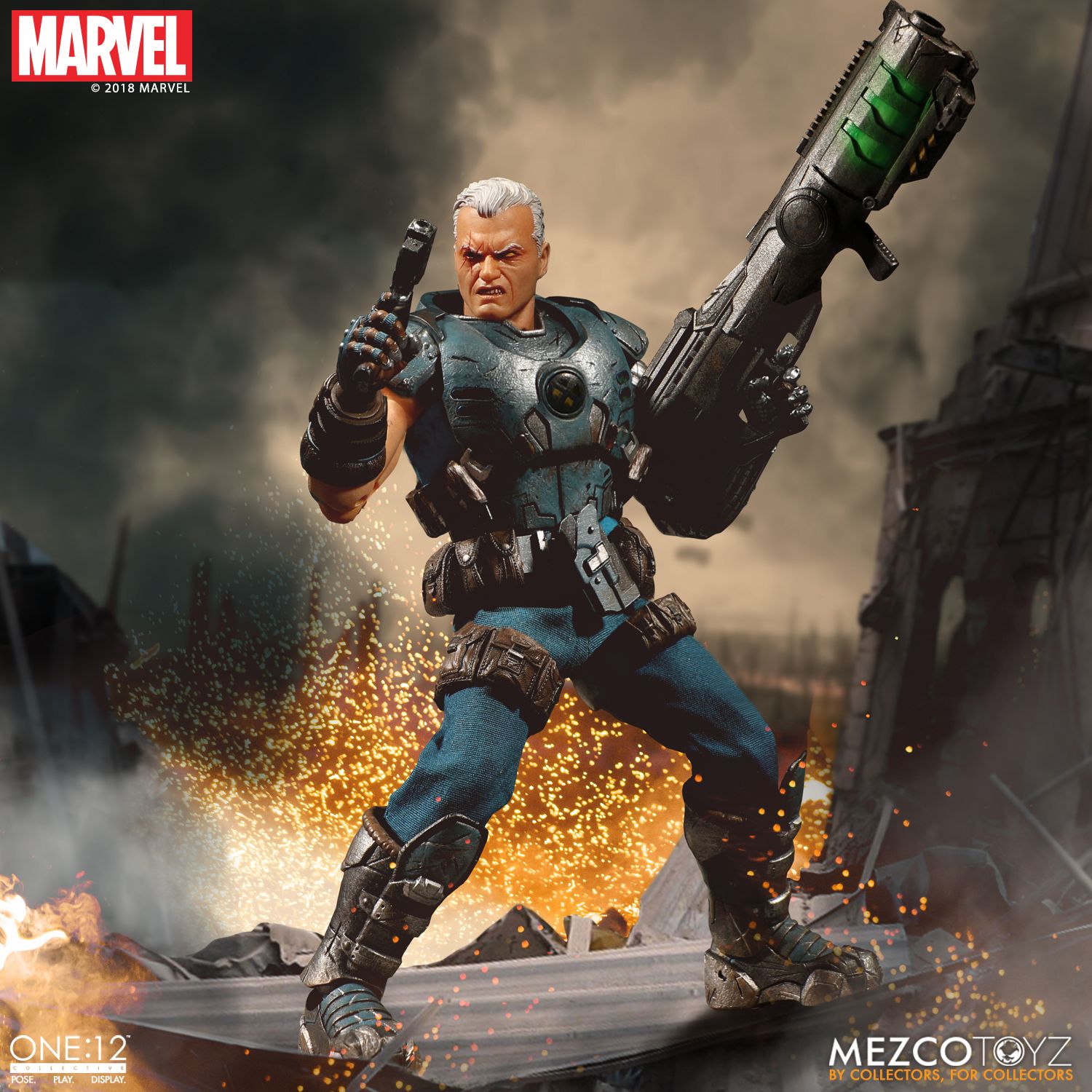 Mezco Toyz One:12 Collective Marvel Comics Cable 1/12 Scale Action Figure - Premium Collectible Toy for Marvel Fans, Gift for Comic Lovers | Display, Photography, Cosplay & Collection