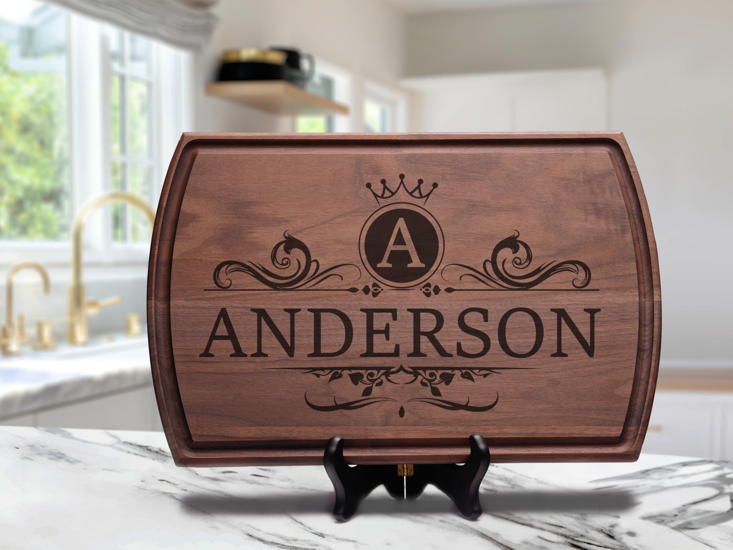 Personalized Engraved Wooden Cutting Board - Custom Wedding & Anniversary Gift for Couples - Charcuterie Cheese Board - Bridal Shower & Christmas Present - Perfect for Romantic Dinners & Housewarming Parties