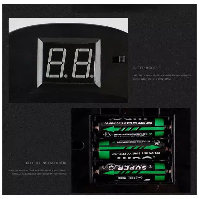 Auto Reset Electric Scoring Frying Pan Target - Digital Shooting Practice for Indoor/Outdoor Training, Hunting & Archery Range