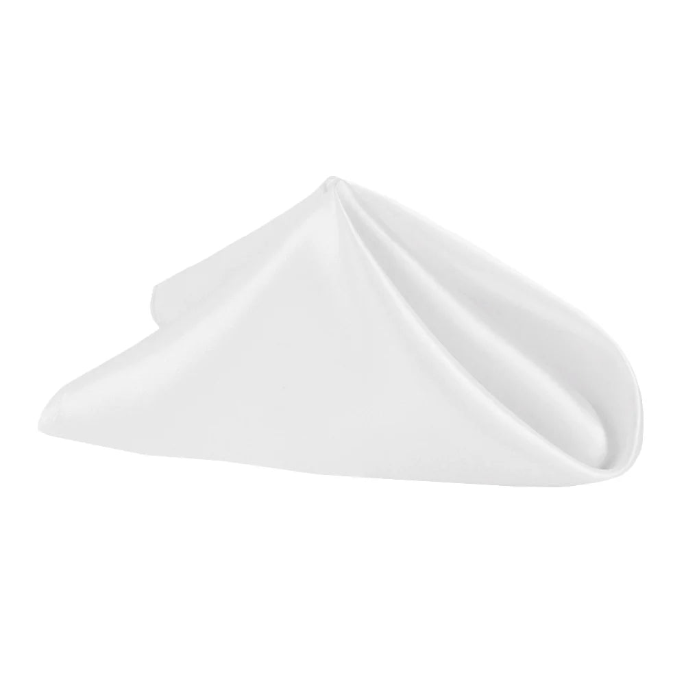20x20 Inch Satin Napkins - Light Ivory/Off White for Wedding, Party & Formal Dining - Premium Quality Fabric Table Linens