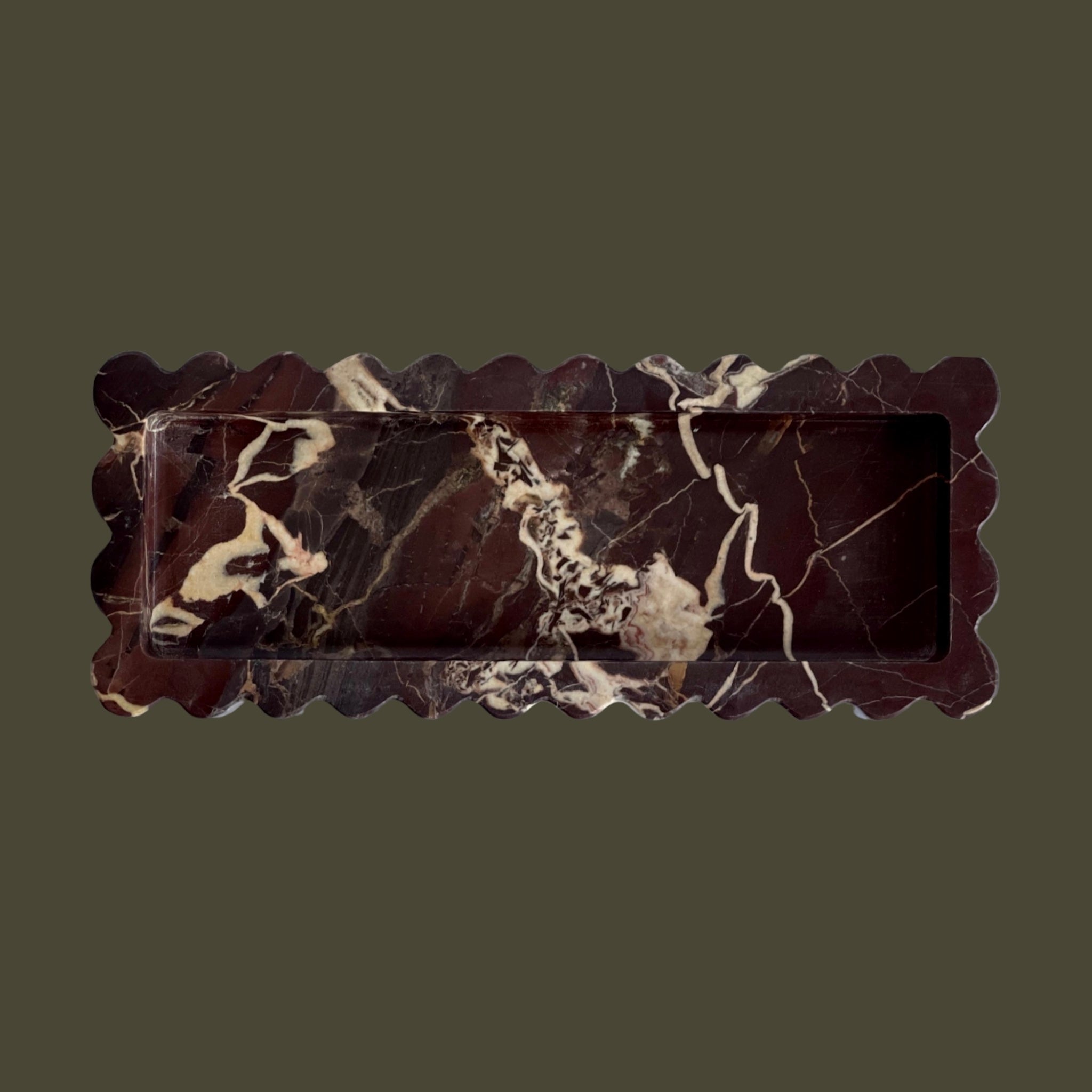 512 Tray in Cherry Gold - Elegant Serving Tray for Dining, Kitchen & Home Decor | Perfect for Parties, Tea Time & Gift Giving