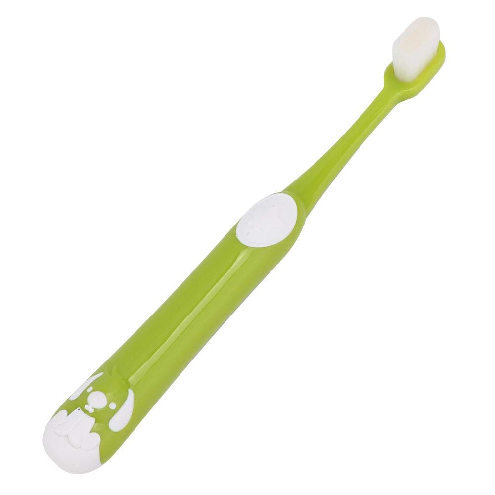 HURRISE Extra Soft Kids Toothbrush for Sensitive Teeth & Tongue - Gentle Silicone Manual Toothbrush for Children & Babies - Safe Dental Cleaning Oral Care (Green) - Perfect for Daily Brushing & Toddler Dental Hygiene