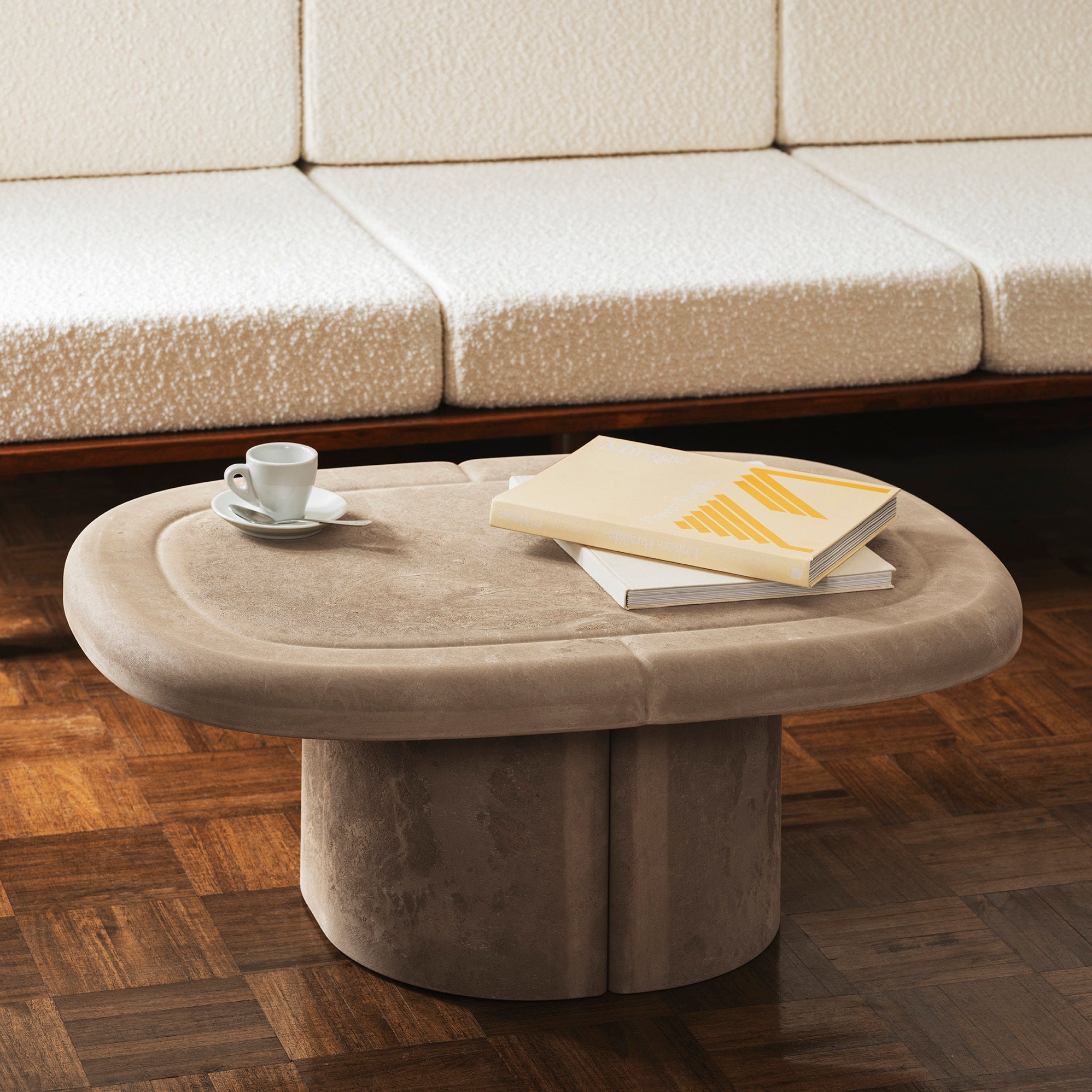 Modern Alder Wood Oval Lounge Table by Mater - Perfect for Living Room, Patio & Office Decor