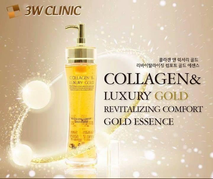 24K Gold Collagen Essence - Anti-Wrinkle & Revitalizing Face Serum (150ml/5.07oz) | Korean Skincare for Youthful Glow | Perfect for Night Routine & Anti-Aging Care