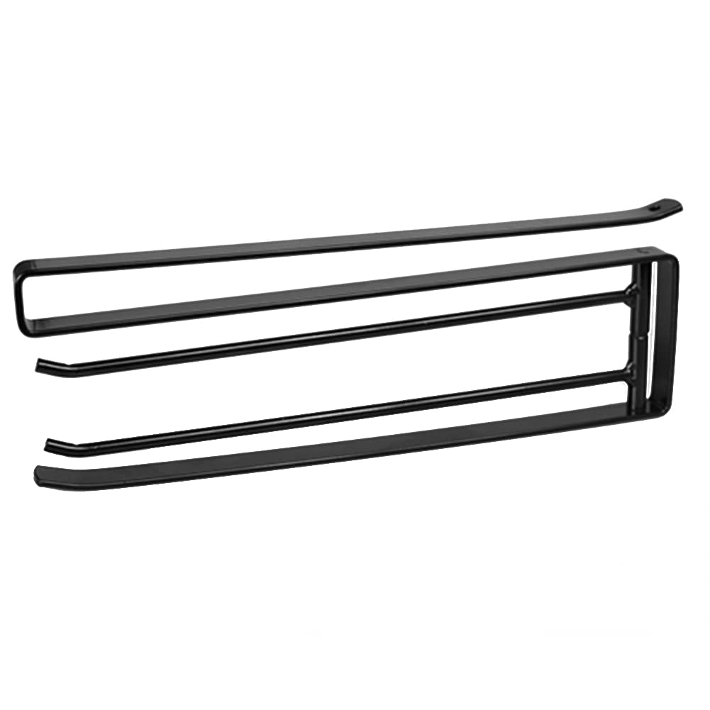 180° Rotatable Under Cabinet Paper Towel Holder - Black Space Saving Kitchen & Bathroom Organizer for Paper Rolls - Perfect for Small Spaces, RVs, Dorm Rooms and Office Break Rooms