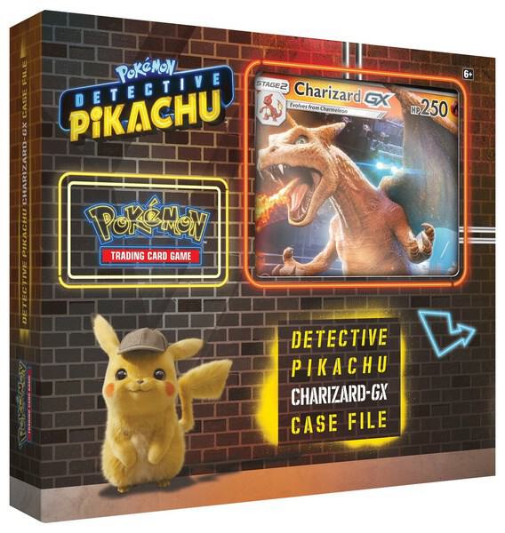 Pokemon Detective Pikachu Charizard GX Case File Box - Collectible Trading Card Game Accessory for TCG Battles & Display