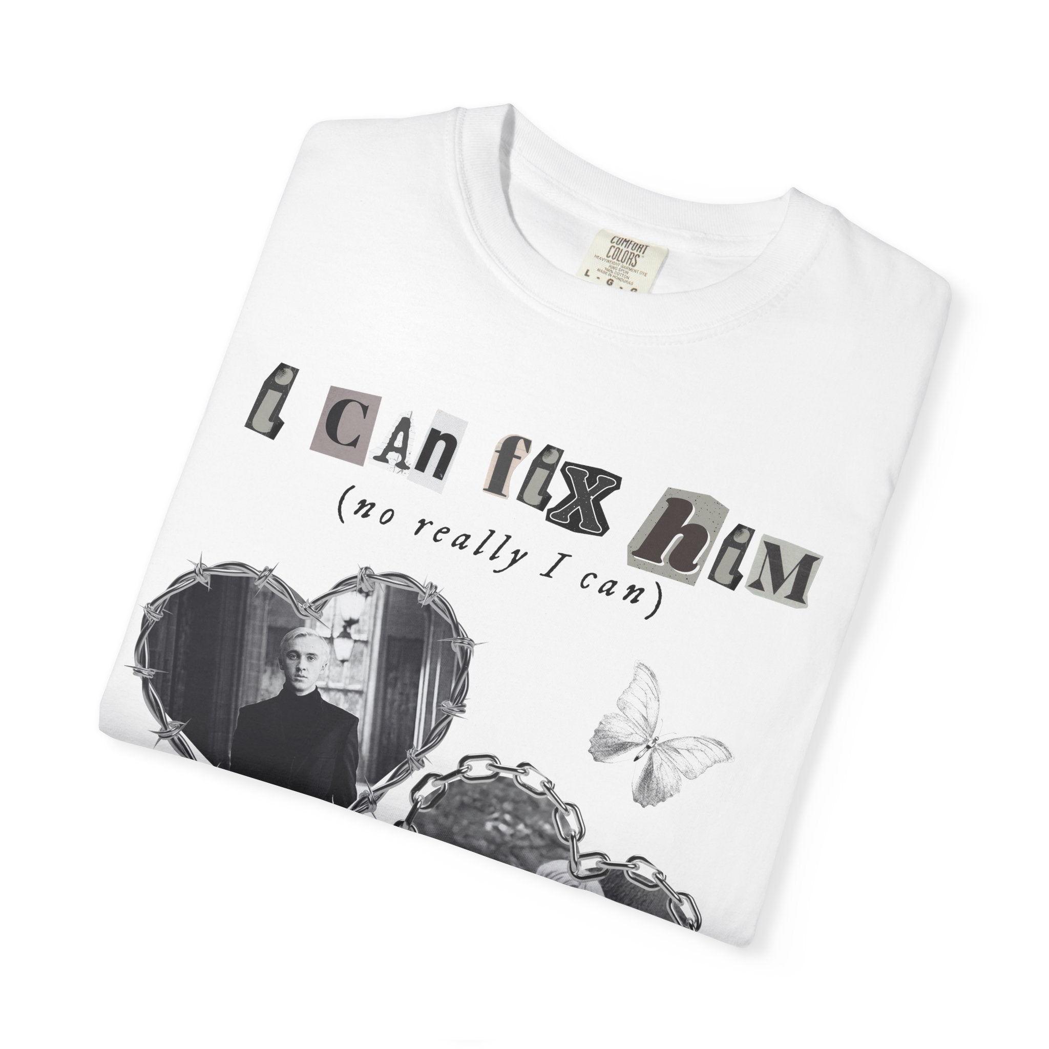 I Can Fix Malfoy T-Shirt | Harry Potter Inspired Graphic Tee | Draco Malfoy Fan Shirt | Perfect for Cosplay, Conventions & Potterhead Gifts