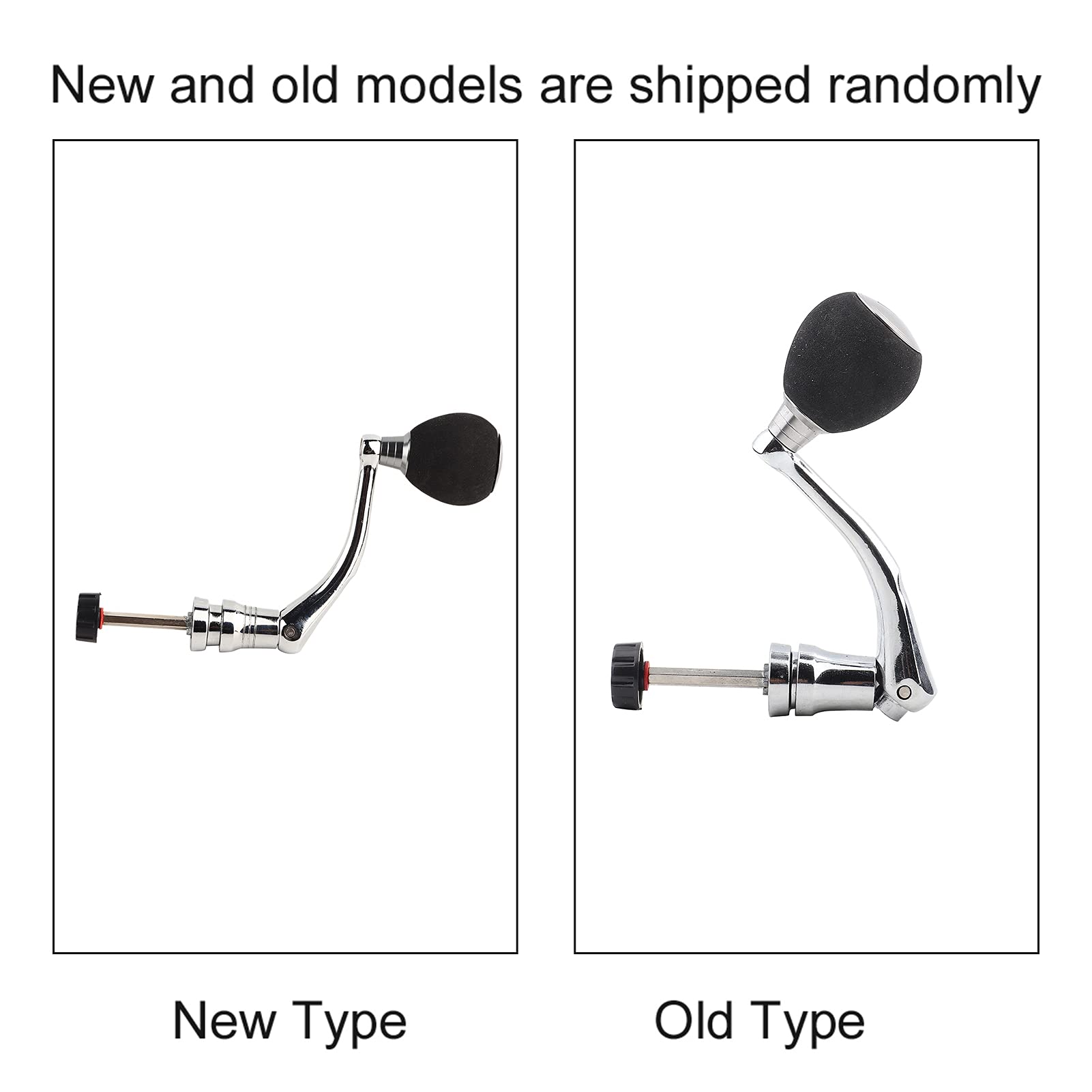 Premium Metal Spinning Fishing Reel Power Handle - Silver Rocker Arm Grip Replacement Part for Smooth Casting | Compatible with Most Spinning Reels | Perfect for Saltwater & Freshwater Fishing