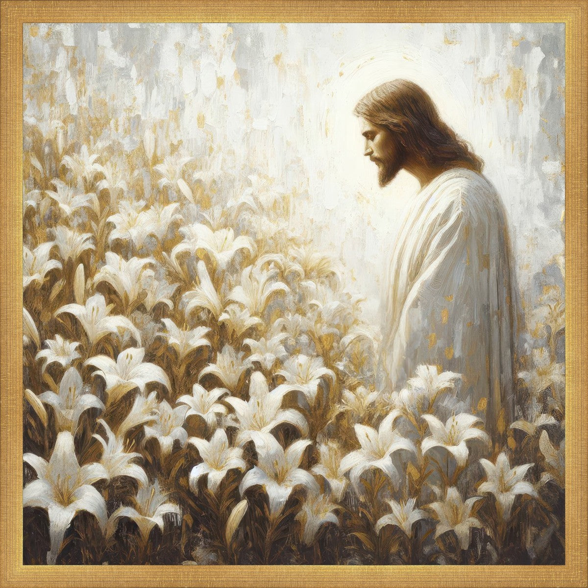 Consider The Lilies - Inspirational Christian Wall Art Decor for Home & Office | Perfect for Living Room, Bedroom, Church & Gift Giving