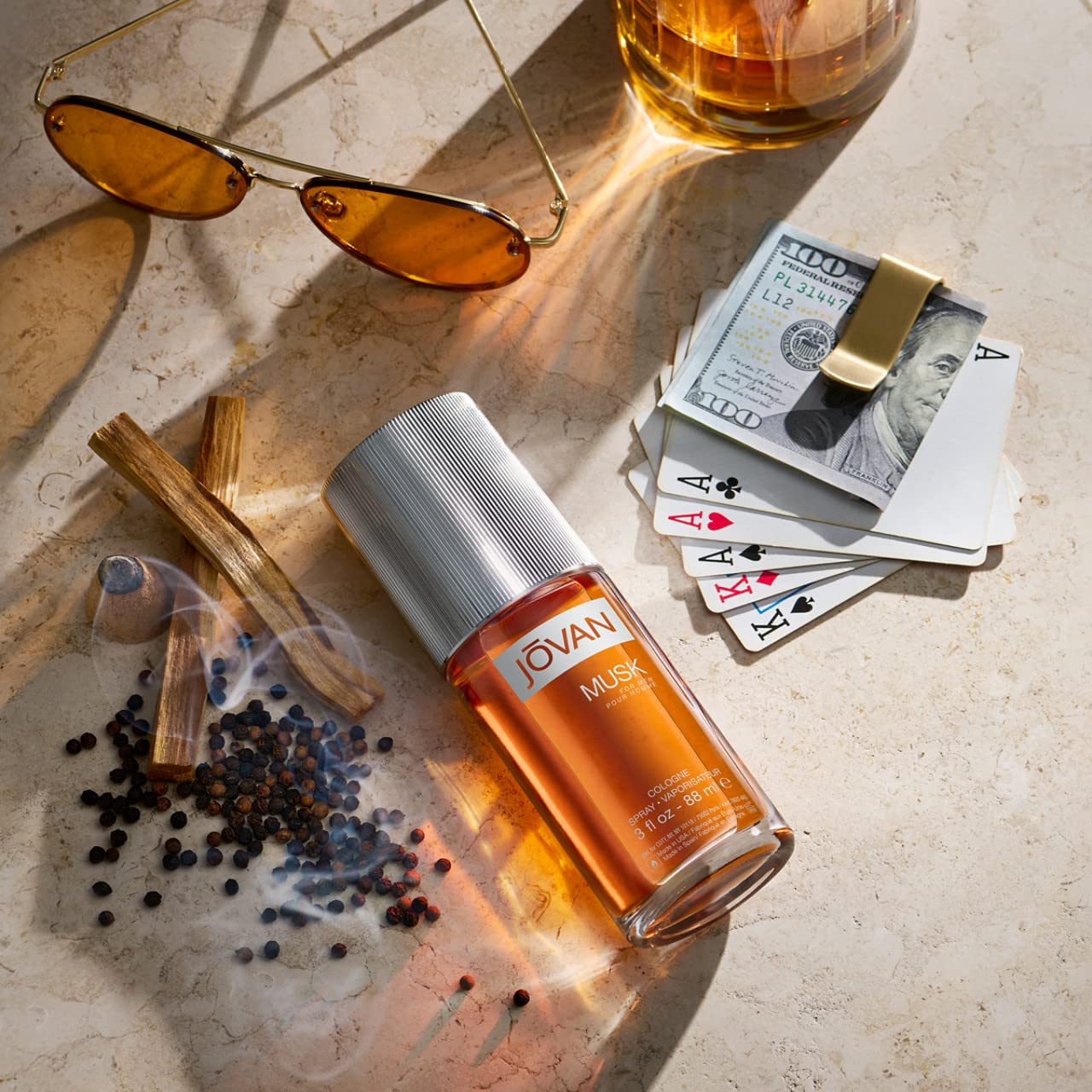 Jovan Musk Cologne for Men - 3 oz Eau de Toilette Spray with Carnation, Lavender & Amber Notes | Long Lasting Perfume for Everyday Wear & Travel | Gift for Him, Date Night, Office & Special Occasions