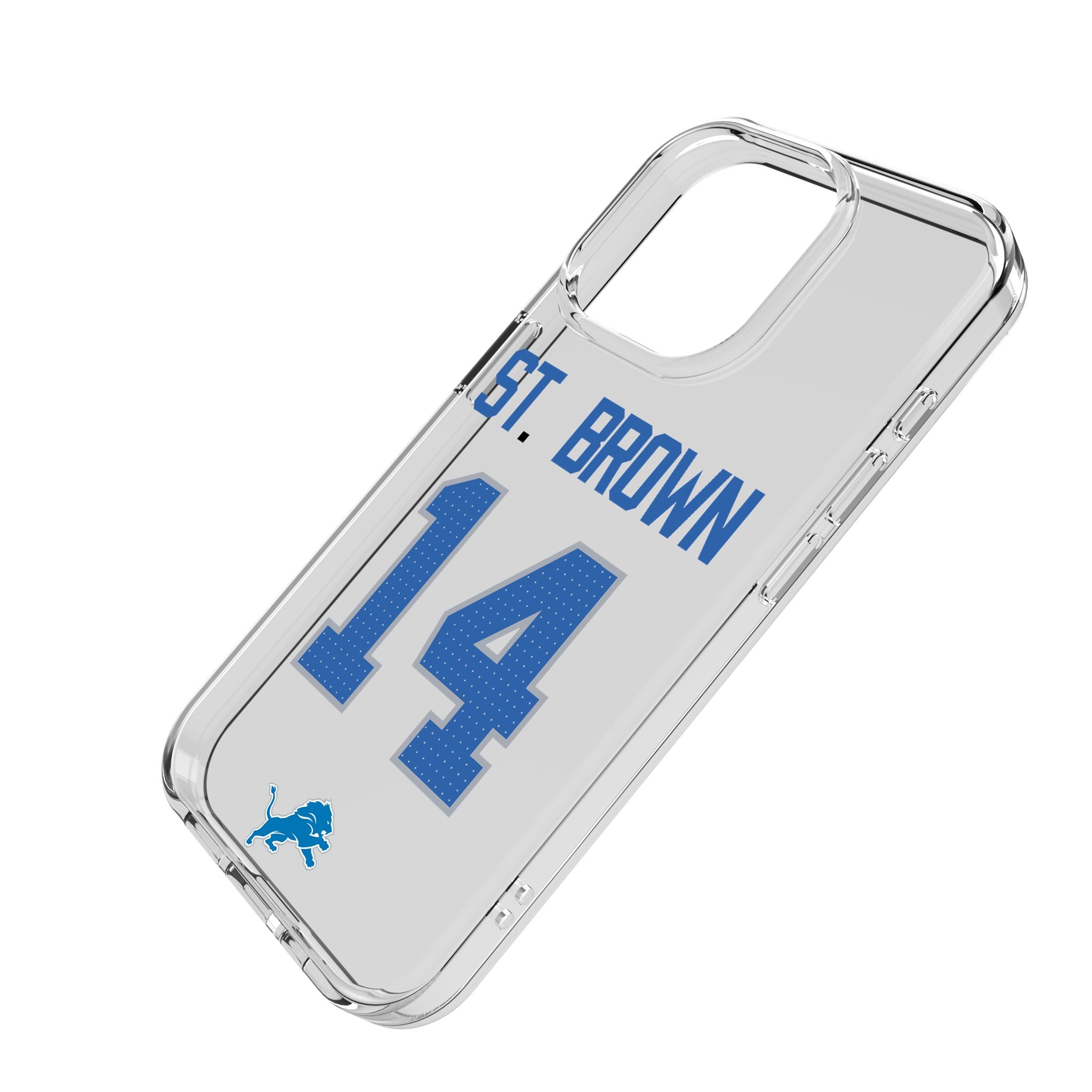 Amon Ra St. Brown Detroit Lions iPhone 14 Phone Case - Clear Protective Cover for Football Fans | Perfect for Game Day & Lions Pride