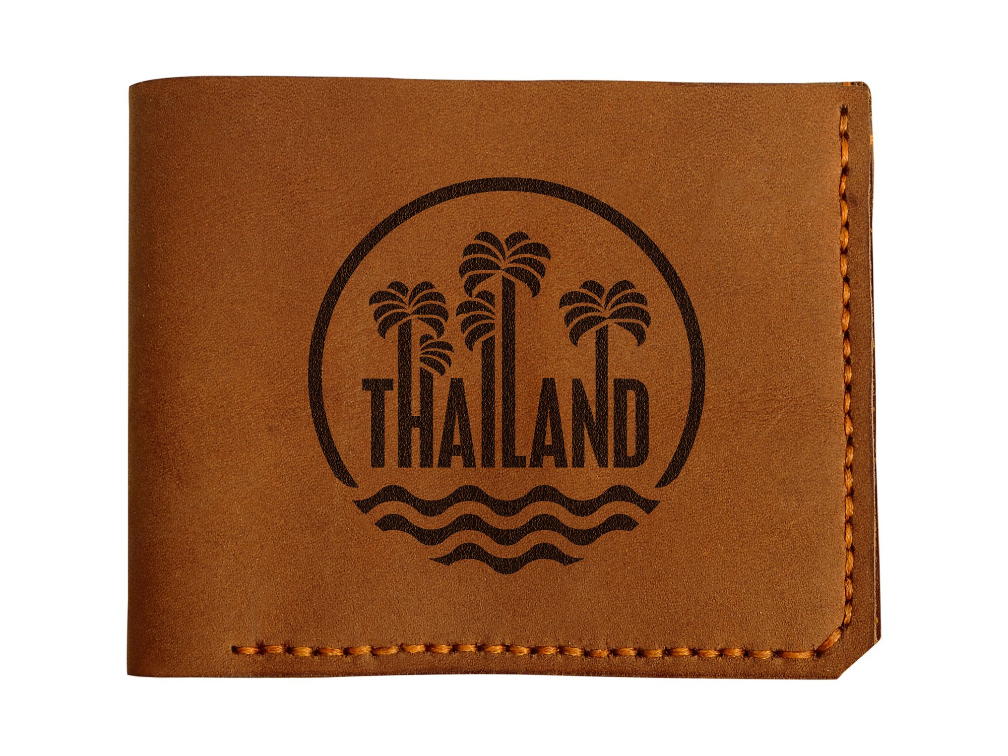 Genuine Leather Wallet for Men - Travel & Stamps Design - Perfect for Daily Use & Gifts
