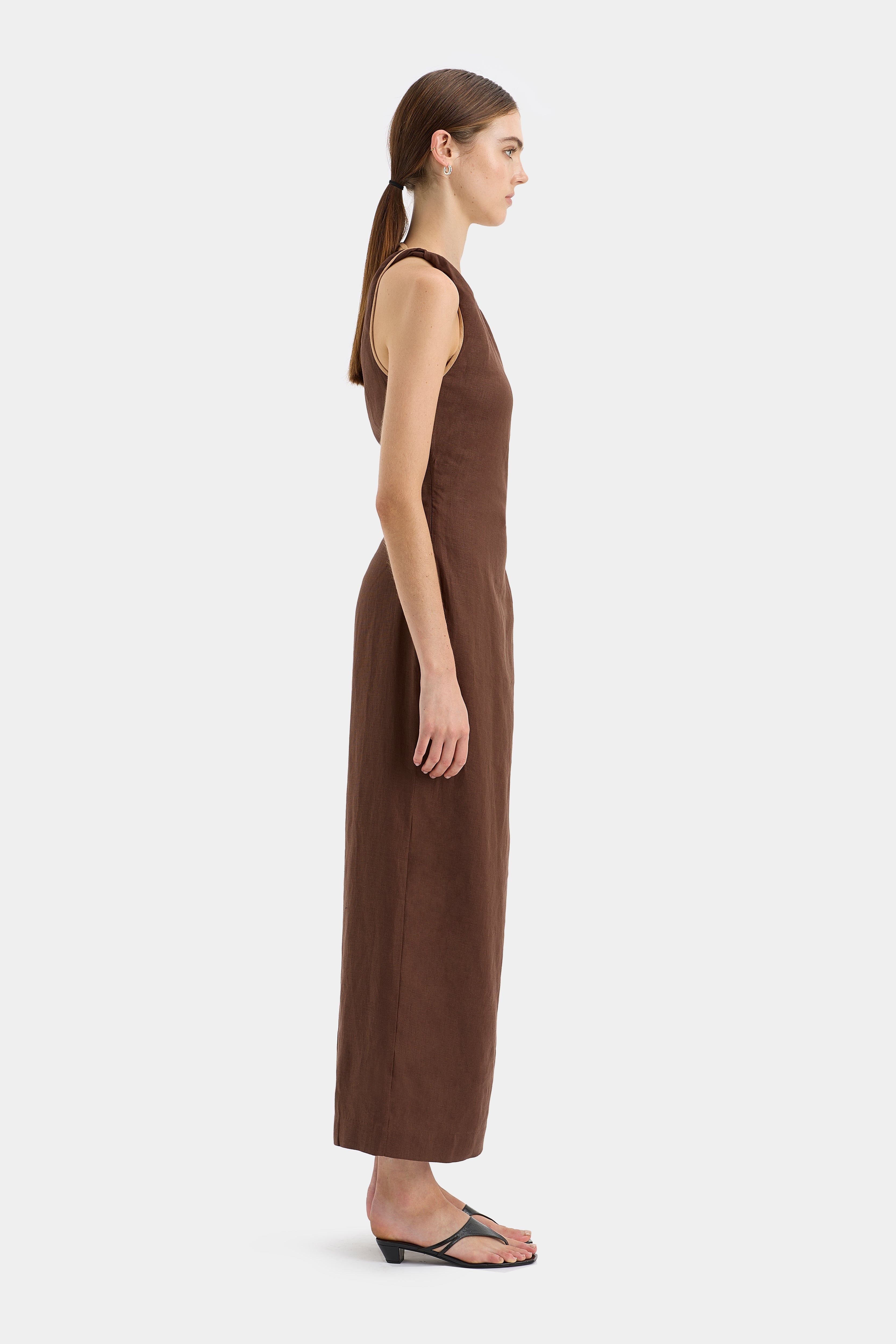 Affogato Asymmetric Dress for Women - Elegant Flowy Midi Dress with Unique Asymmetrical Hem | Perfect for Date Night, Cocktail Parties & Special Occasions