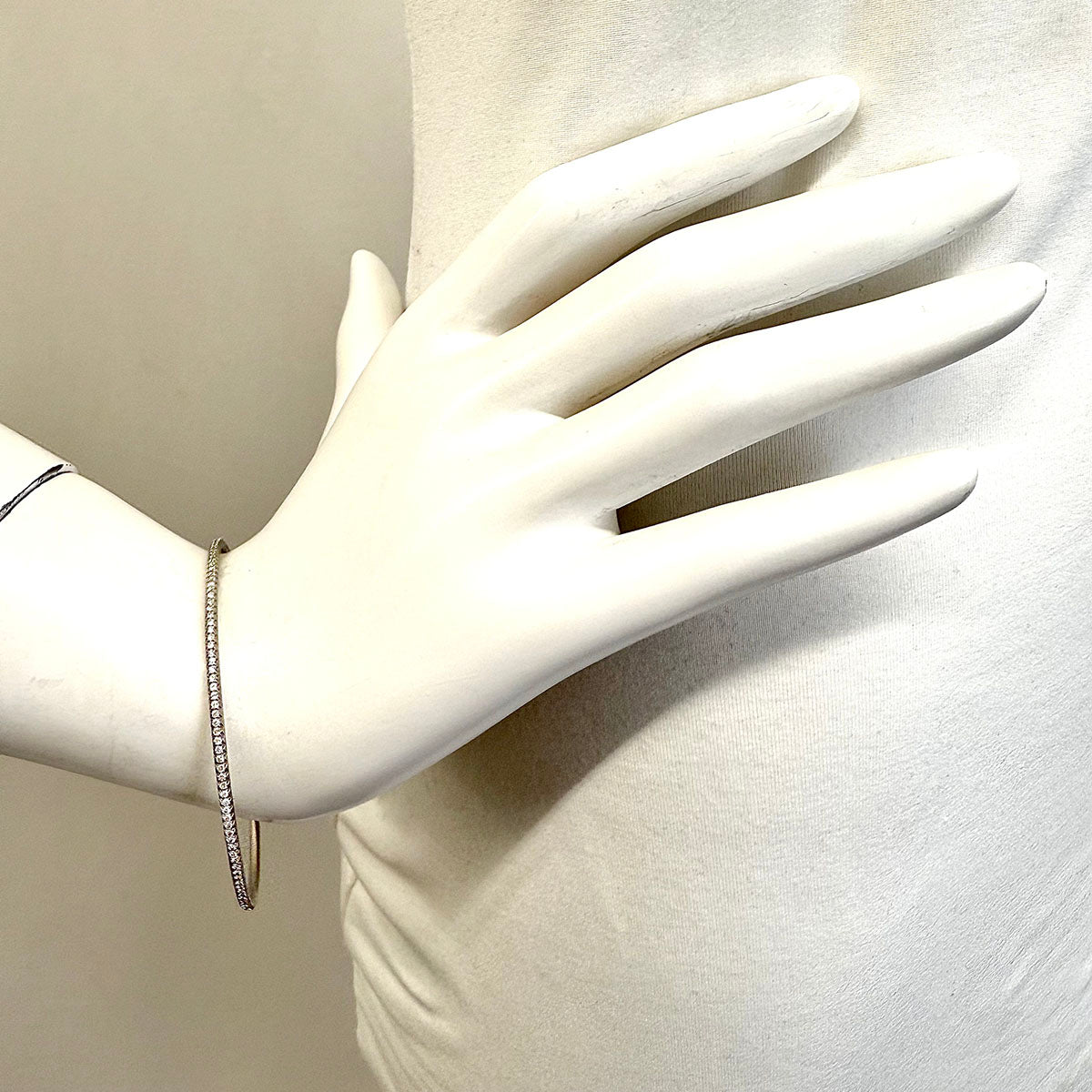 Luxury Titanium Bangle Bracelet with 150 Genuine Full Cut Diamonds - Elegant Jewelry for Women, Perfect for Weddings, Anniversaries & Special Occasions