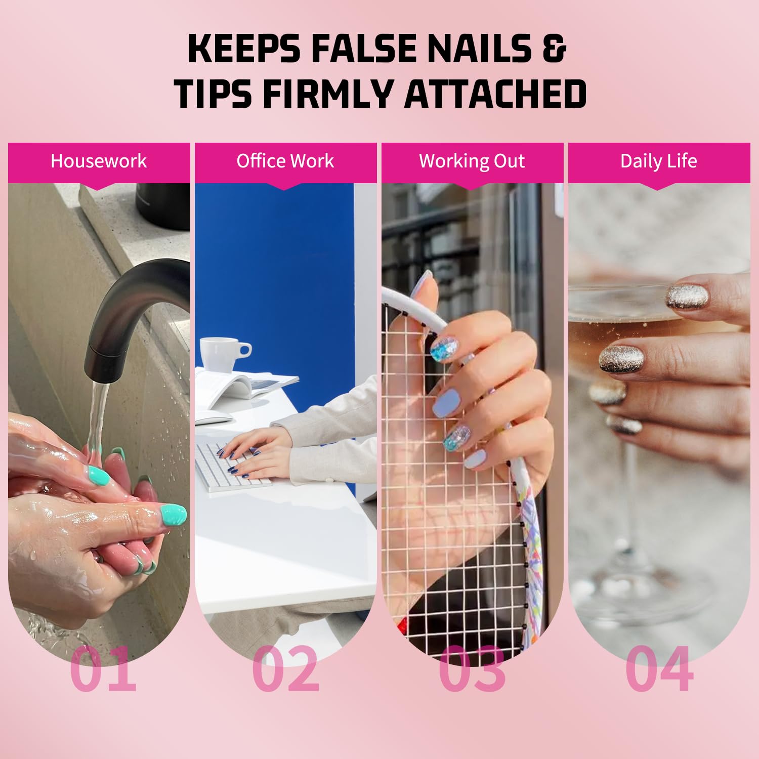 15g Semi-Solid Nail Glue Gel with 5ml Remover Pen - No UV Light Needed, Long-Lasting Press On Nails Super Glue - Easy Click Removal 3-in-1 Nail Glue Remover Kit for Home & Salon Manicures